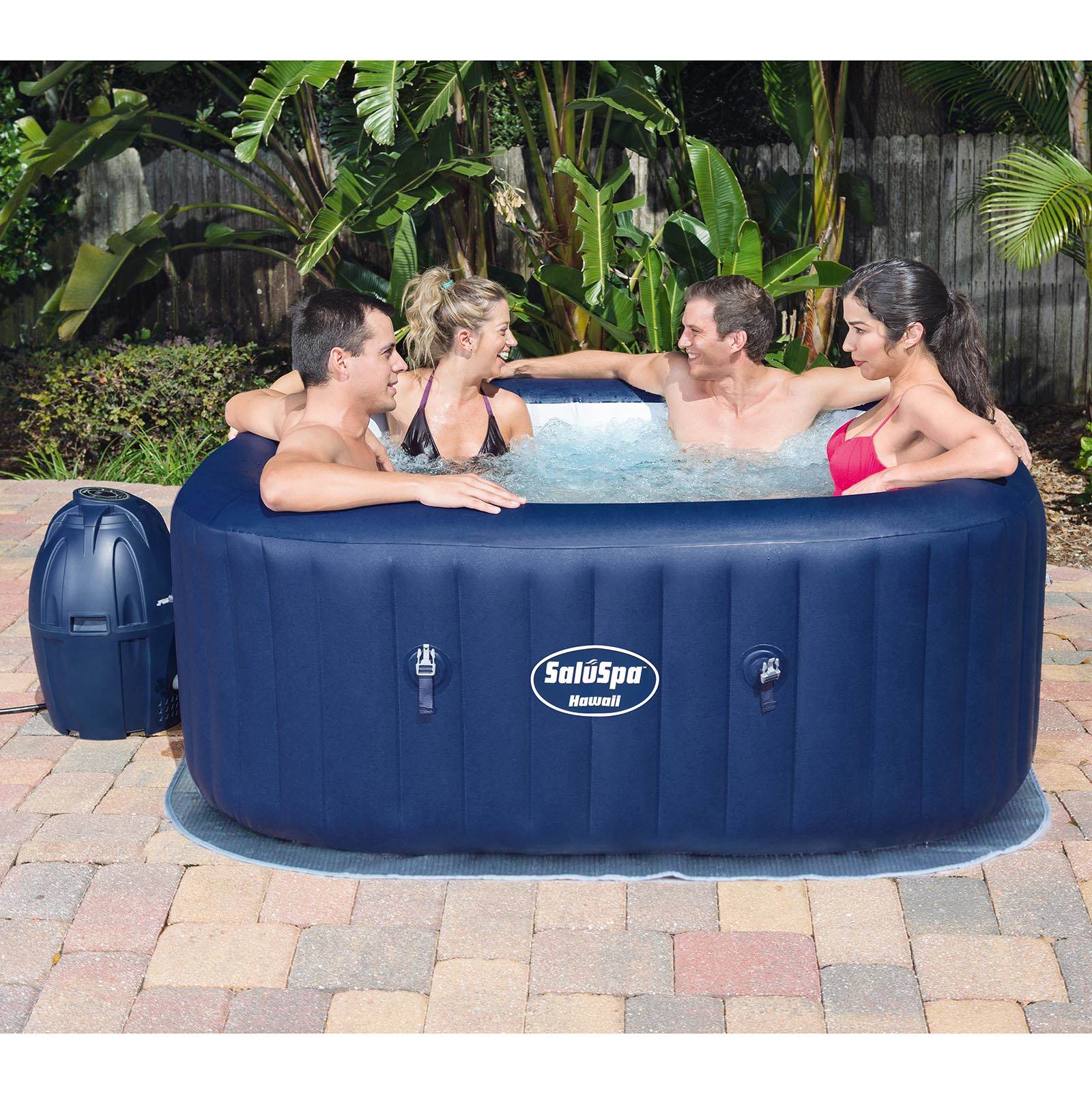 Bestway SaluSpa Hawaii 6Person Inflatable Spa Hot Tub with Qualco