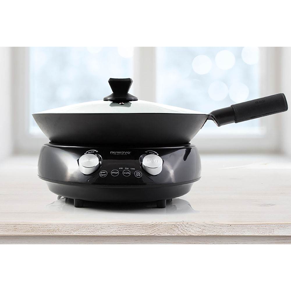NuWave Mosaic Precision Induction Nonstick Fry Wok with Glass Lid(OPEN