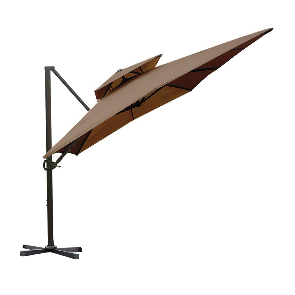 Abba Patio 9 X 12 Feet Rectangular Cantilever Umbrella With Cross Click Thumbnails To Enlarge