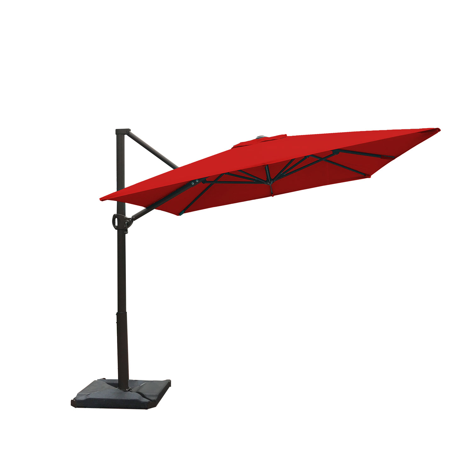 Abba Patio 8 x 10 Feet Rectangular Cantilever Umbrella No Base, Red