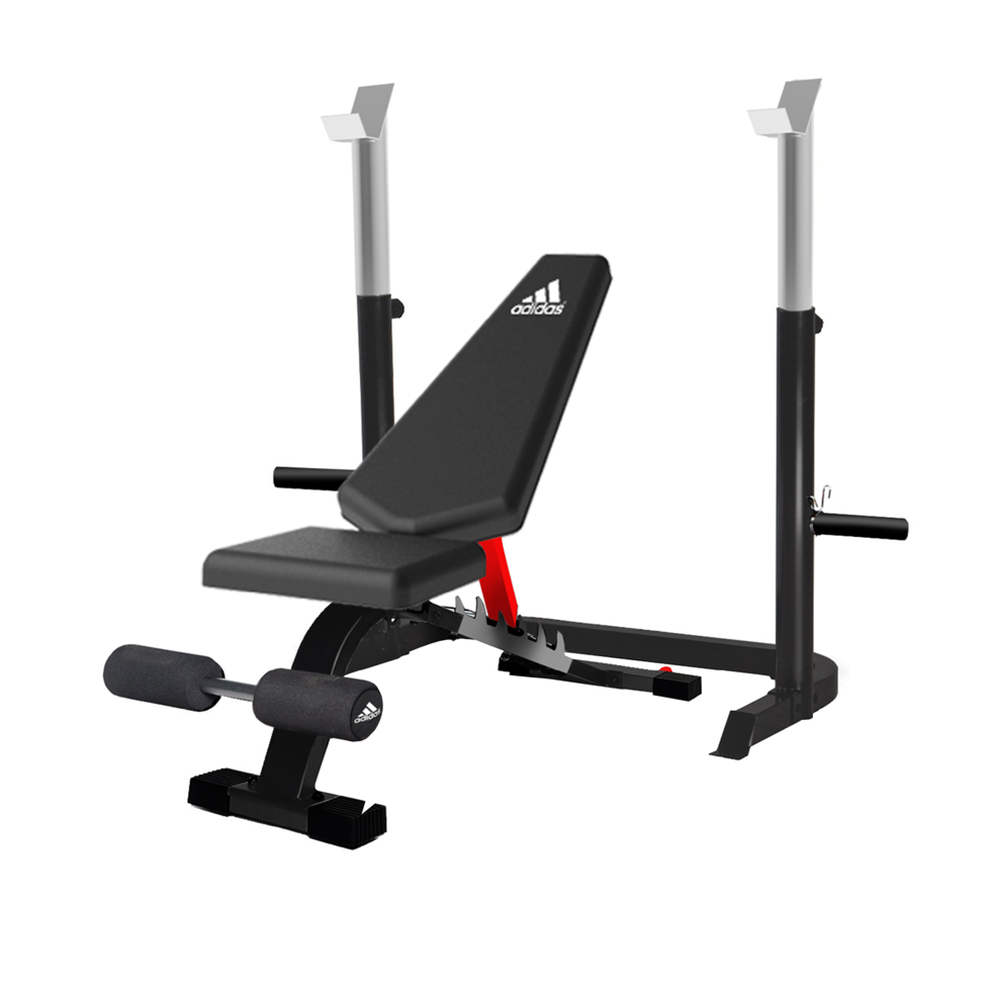 Adidas FID Home Gym Fitness Studio Adjustable Utility Bench with Squat