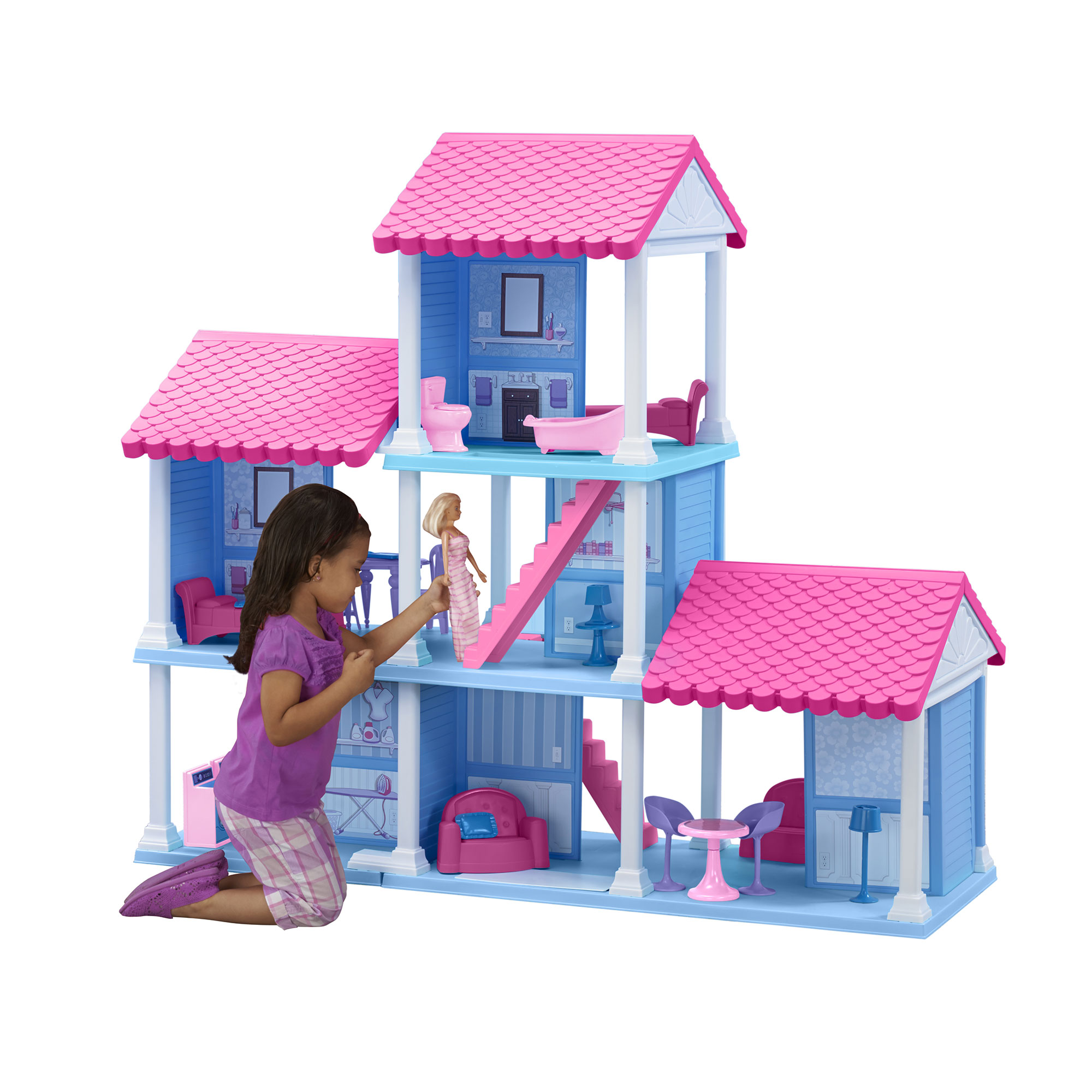 american plastic 4 room dollhouse