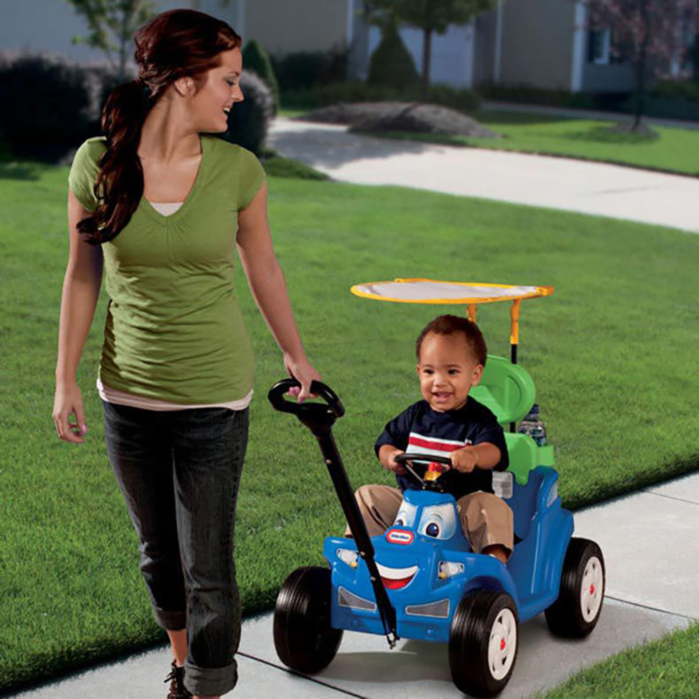 smoby push along car with parent handle