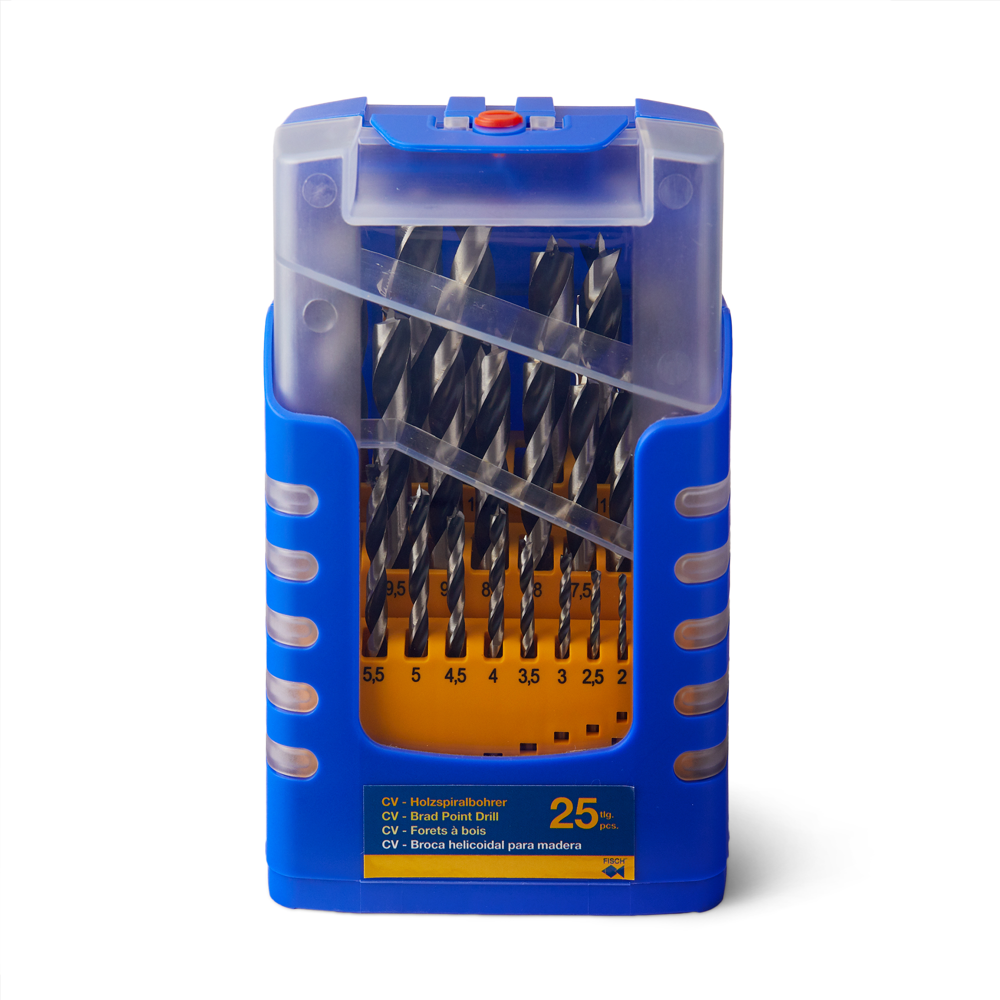 Fisch 25 Piece Chrome Vanadium Steel Brad Point Drill Bit Set for Woodworking 9002696364740 eBay