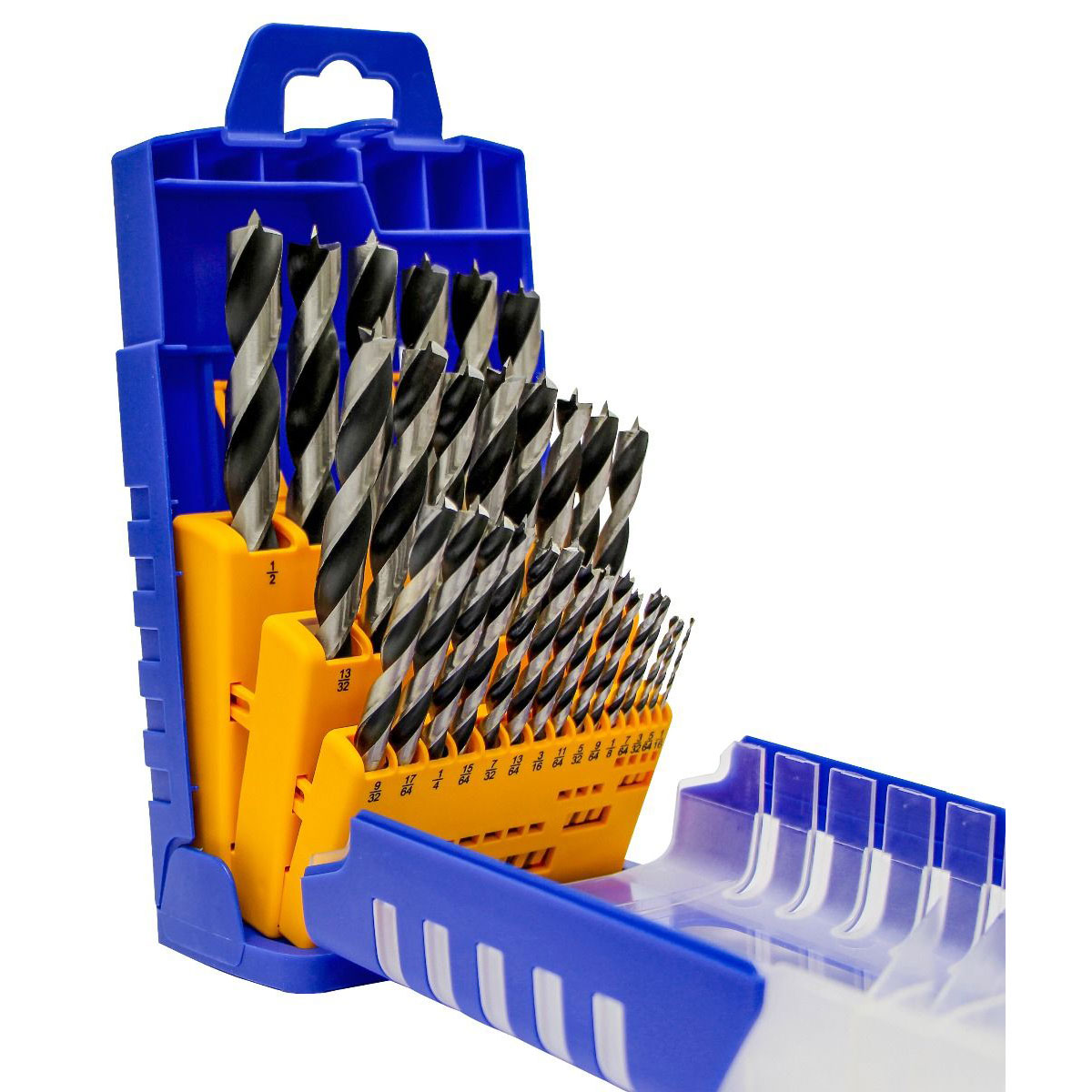Fisch 29 Piece Chrome Vanadium Steel Brad Point Drill Bit Set for