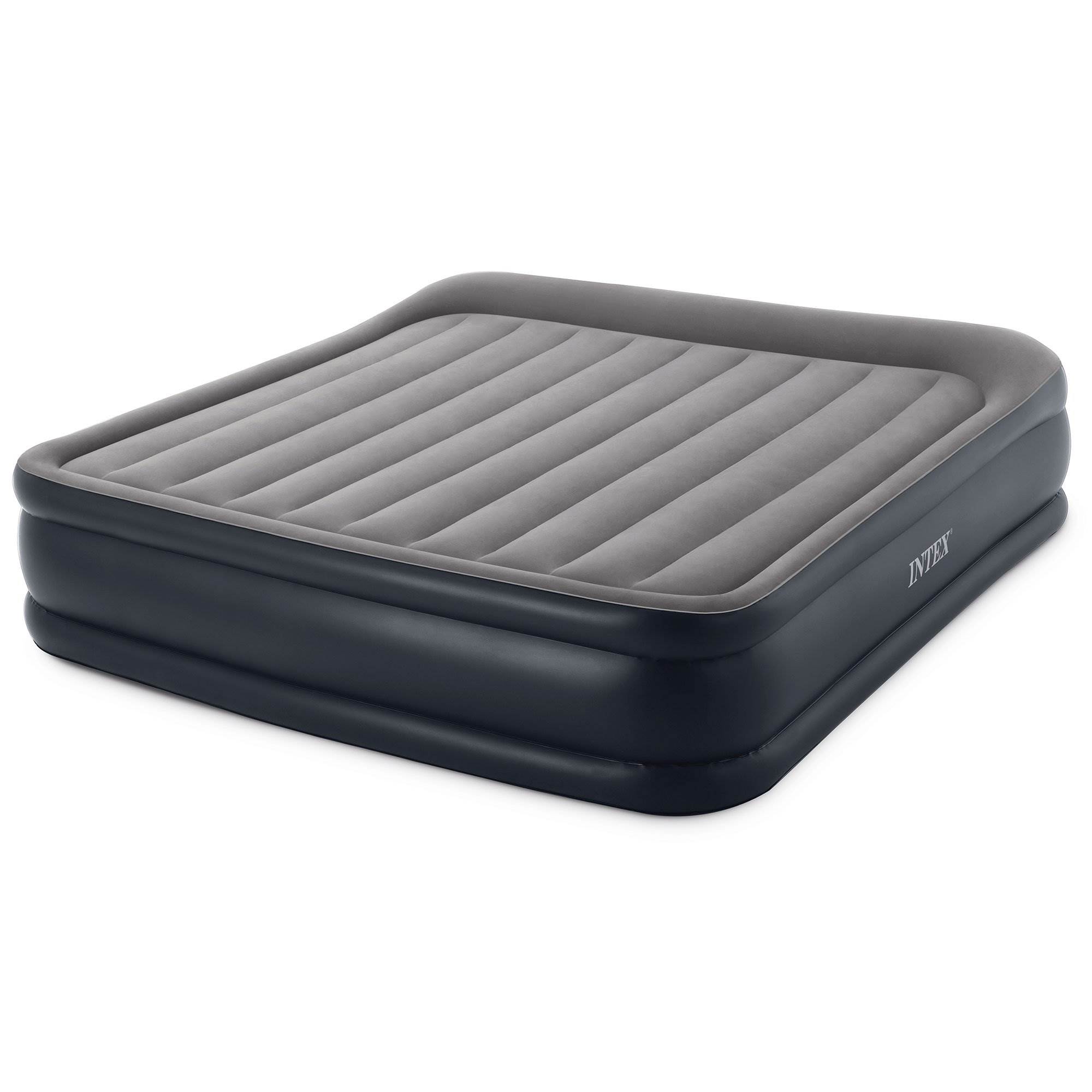 Intex Classic Dura Beam Air Mattress Bed w// Pillow Rest Pump Full Open Box