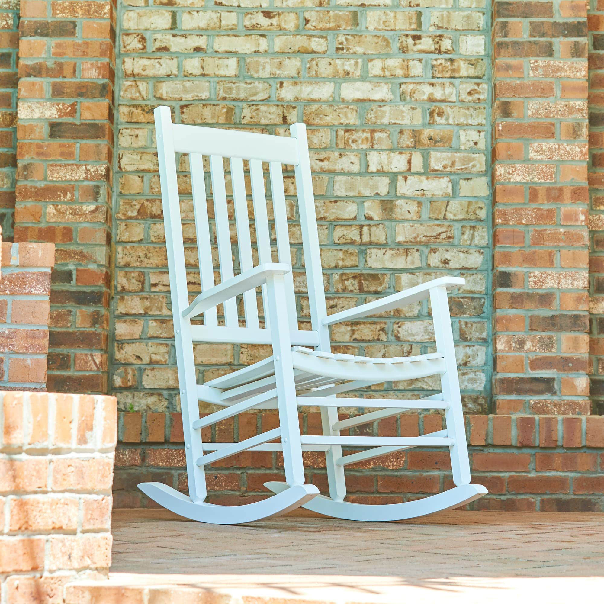 Shine Company Vermont Hardwood Porch Patio Furniture Rocker Chair, White (Used) eBay