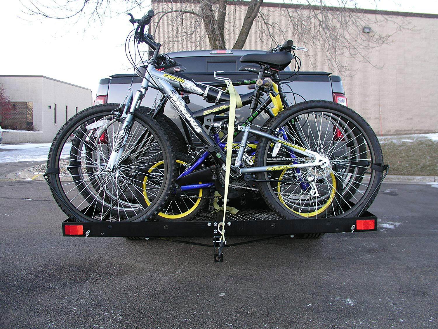 tow tuff aluminum cargo carrier with bike rack