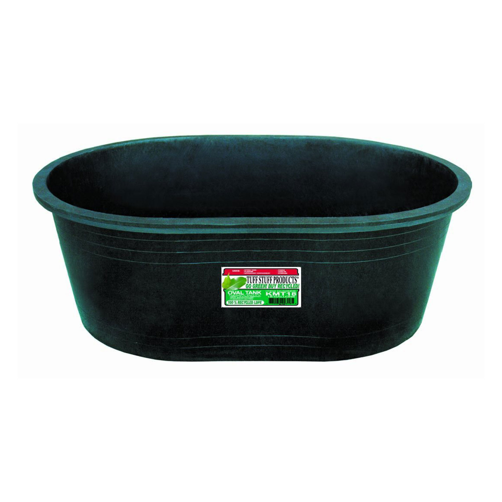 Details About Tuff Stuff Heavy Duty 18 Gallon Oval Water Feed Or Storage Tank Tub Green