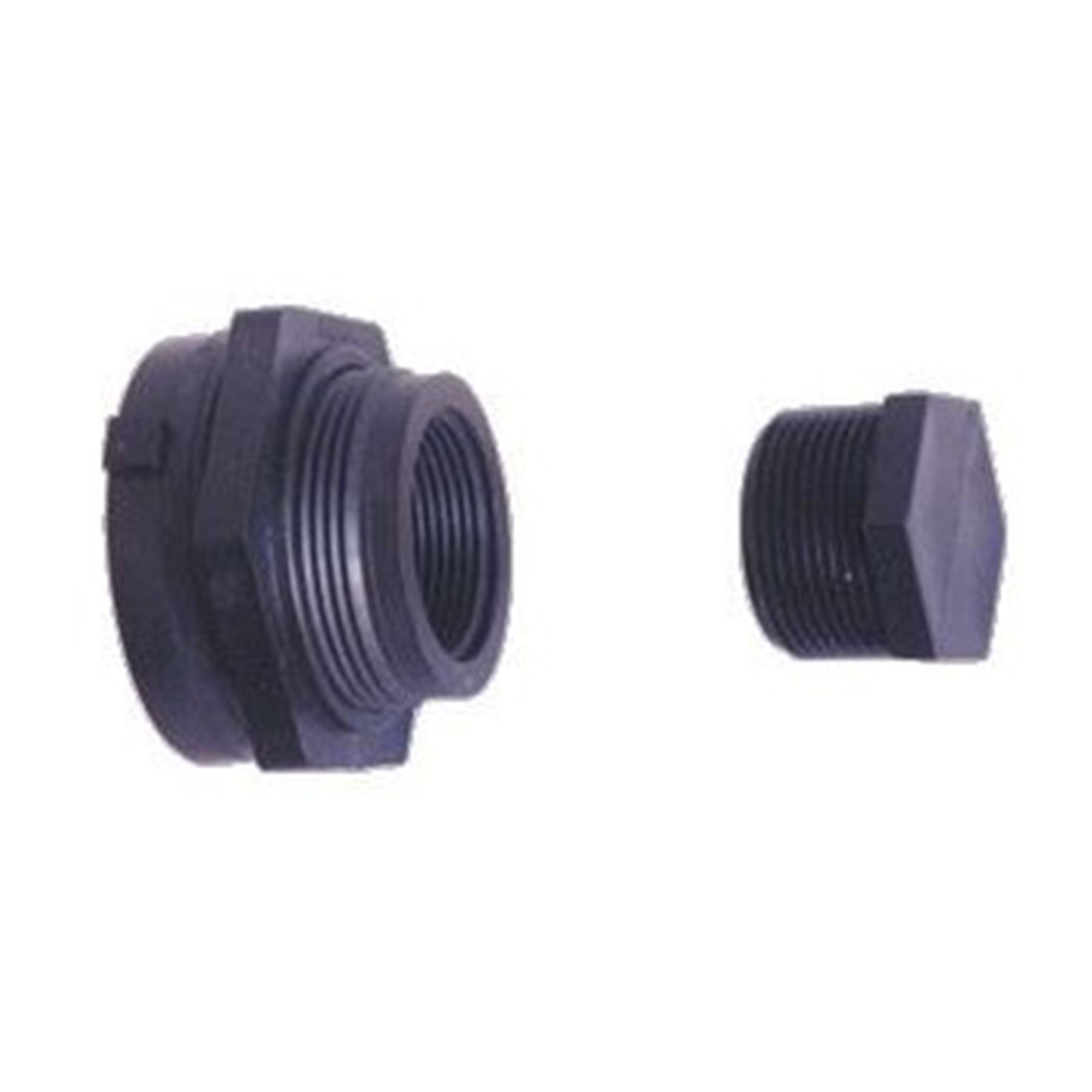 Tuff Stuff 0.75 Bulkhead Adapter and Plastic Drain Plug Kit for Tanks