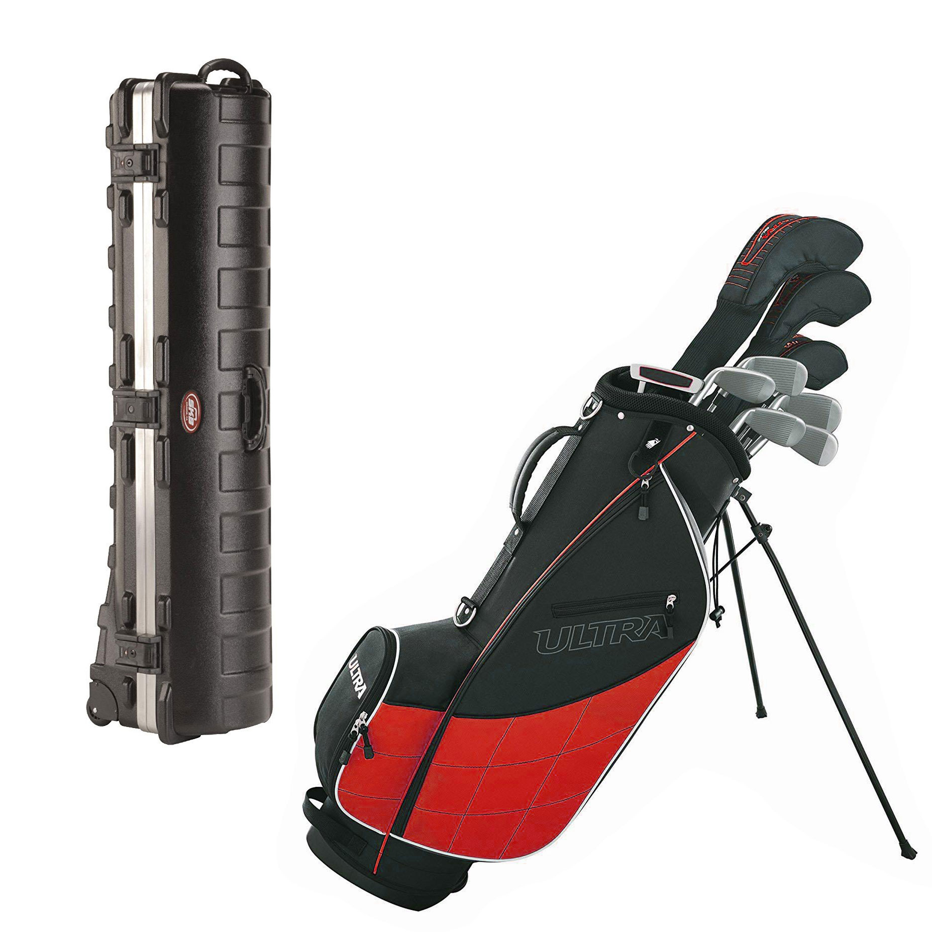 Wilson Ultra Men's 13 Piece Golf Club Set and SKB Cases Hard Plastic