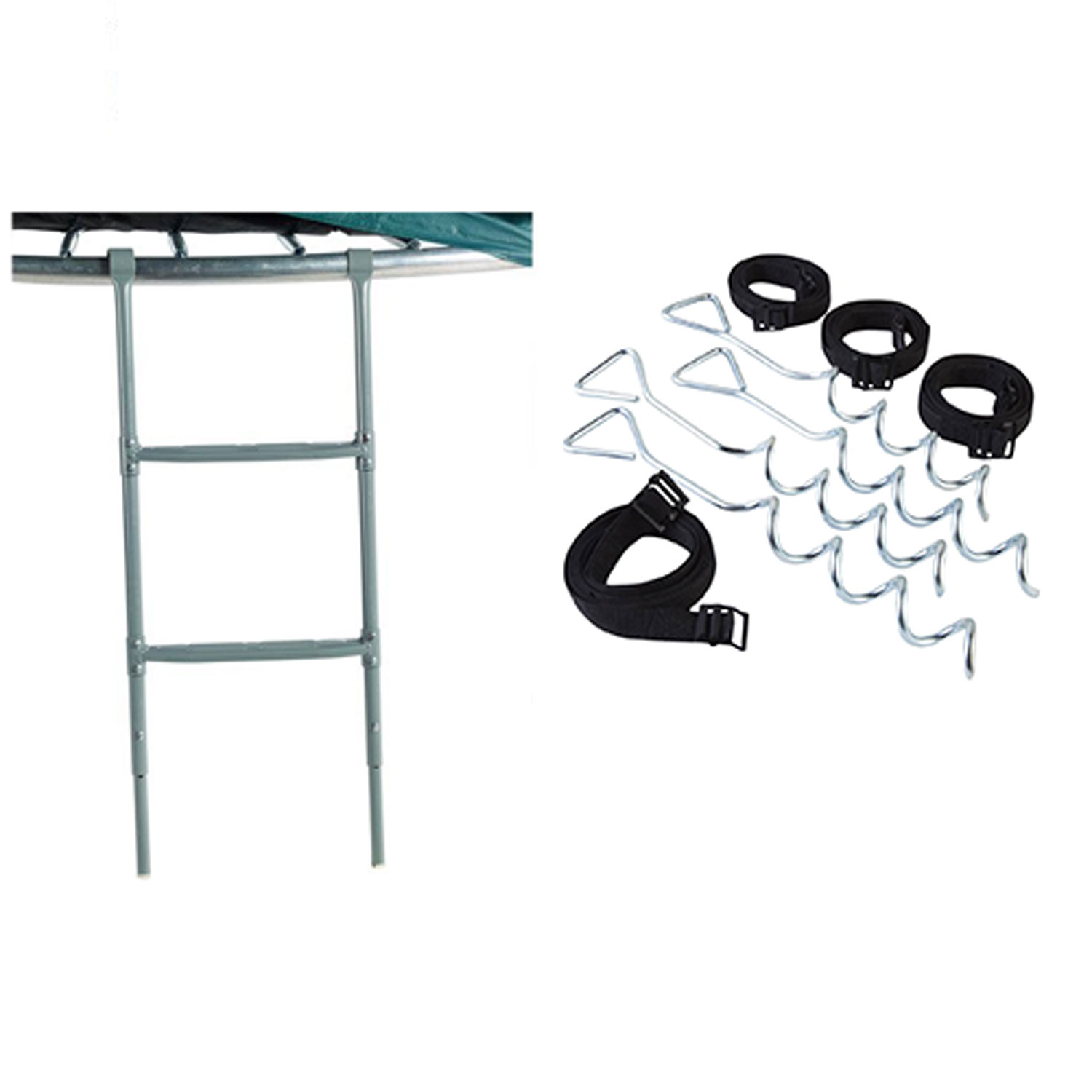 Jumpking Two Step Trampoline Ladder And Anchor Tie Down Kit