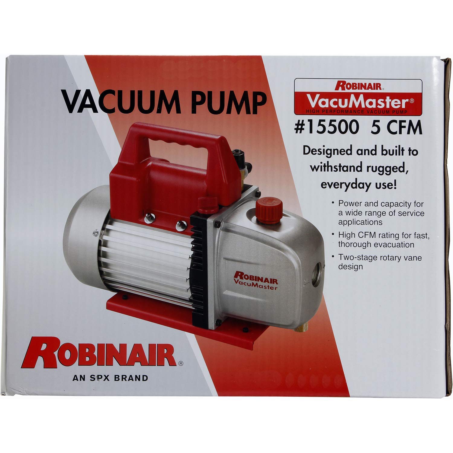 Robinair 1/3 Horsepower Two Stage Motor Aluminum Vacuum Pump w/ Valve