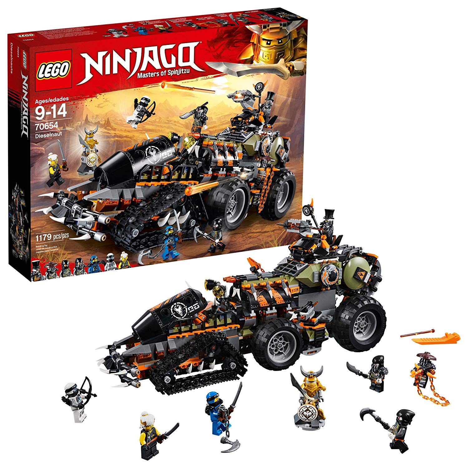 LEGO 70654 Ninjago 1,179 Piece Dieselnaut Building Set for Kids 9-14 ...