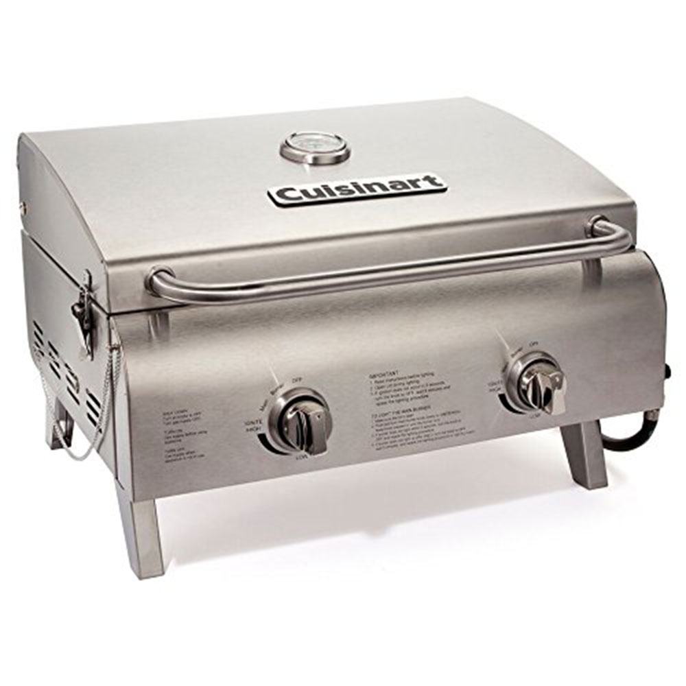 Cuisinart CGG306 Chef's Style Stainless 2 Burner Tabletop Gas Grill