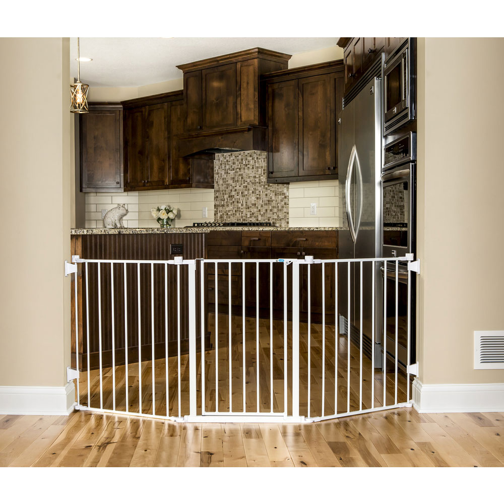 Regalo Flexi Gate Extra Wide Configurable Metal Walk Through Safety ...