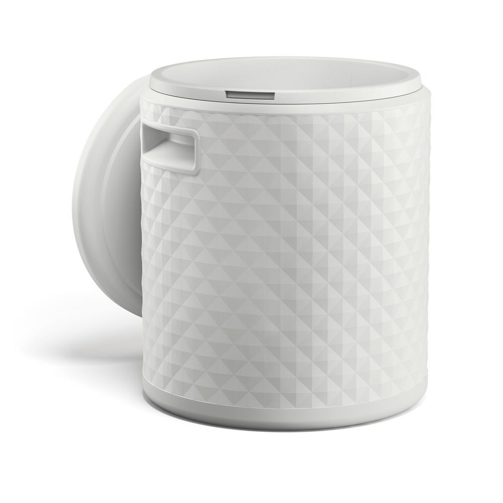 Suncast 54 Quart 60 Can Round Outdoor Patio Cooler, Side Table, & Stool