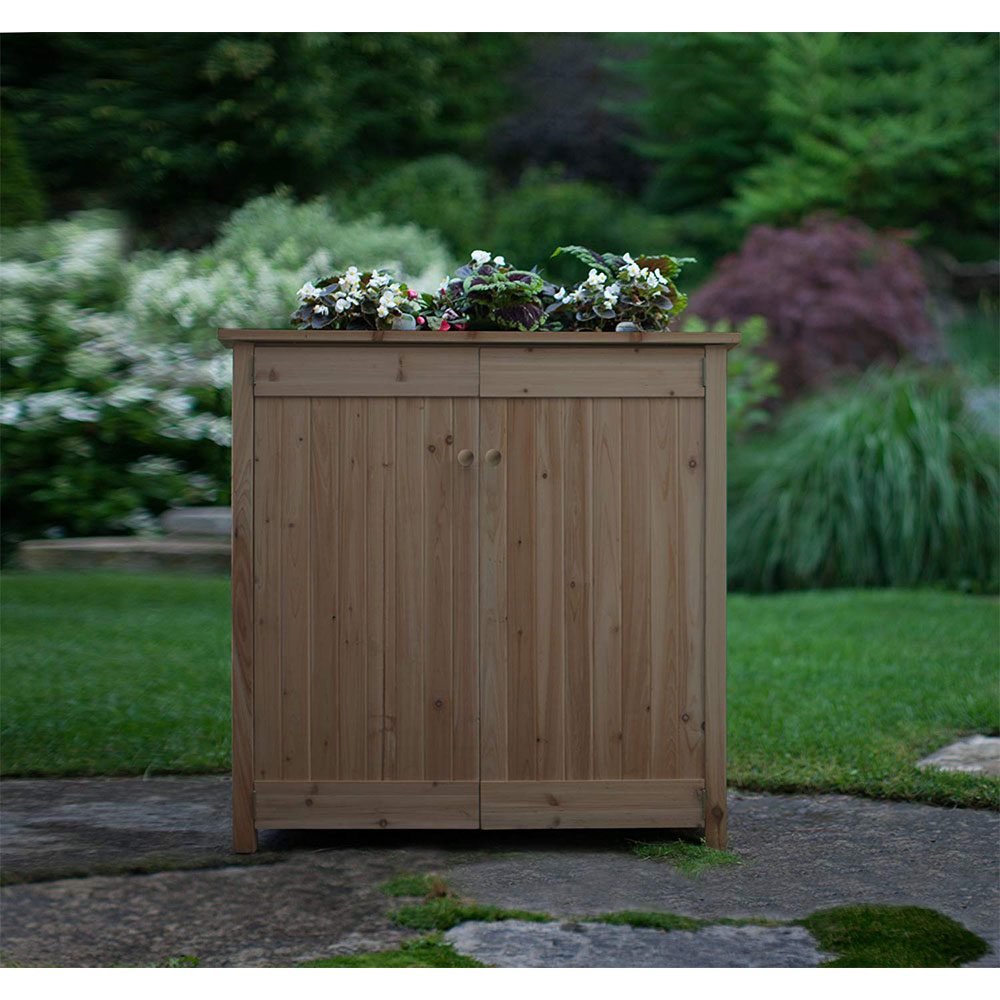 Algreen ErgoGarden Outdoor Weather Resistant Deck Box Elevated Planter