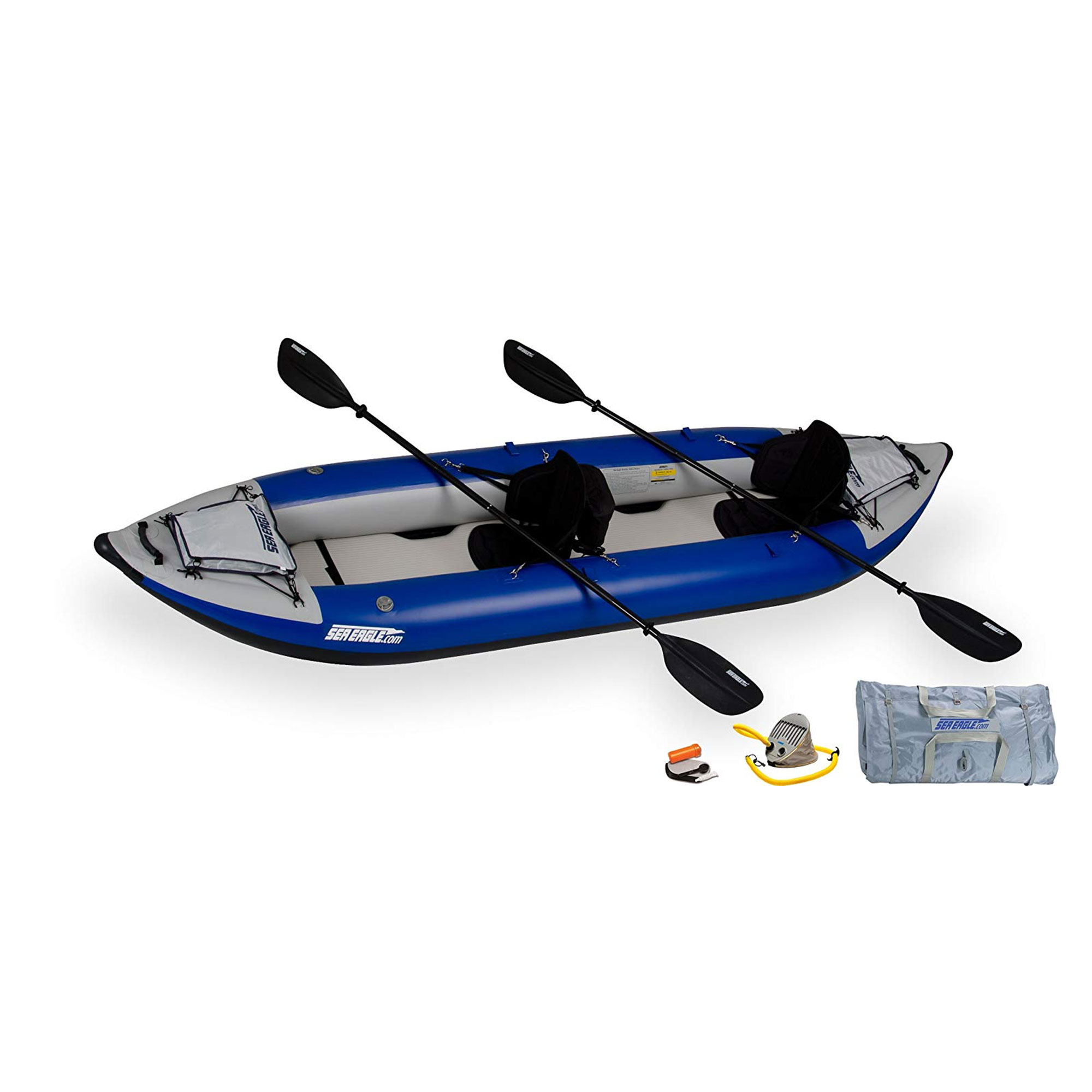 Sea Eagle 380X Inflatable 3 Person Kayak Explorer with Pro Package, White/Blue eBay