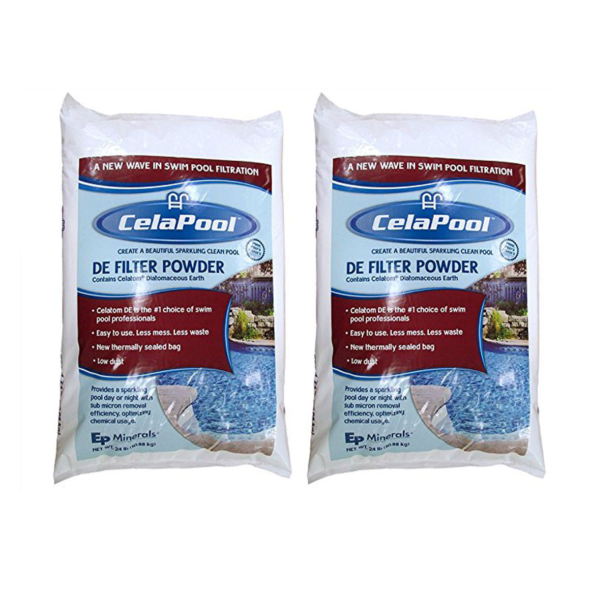 CelaPool Low Dust Swimming Pool DE Filter Diatomaceous Earth Powder ...