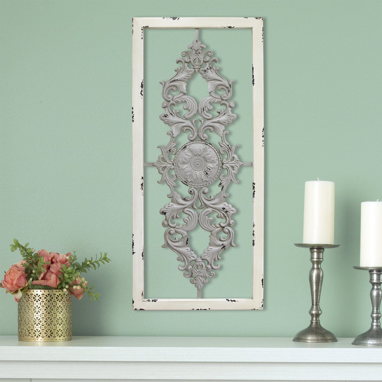 Stratton Home Decor Handmade Wood Rustic Scroll Wall Decor