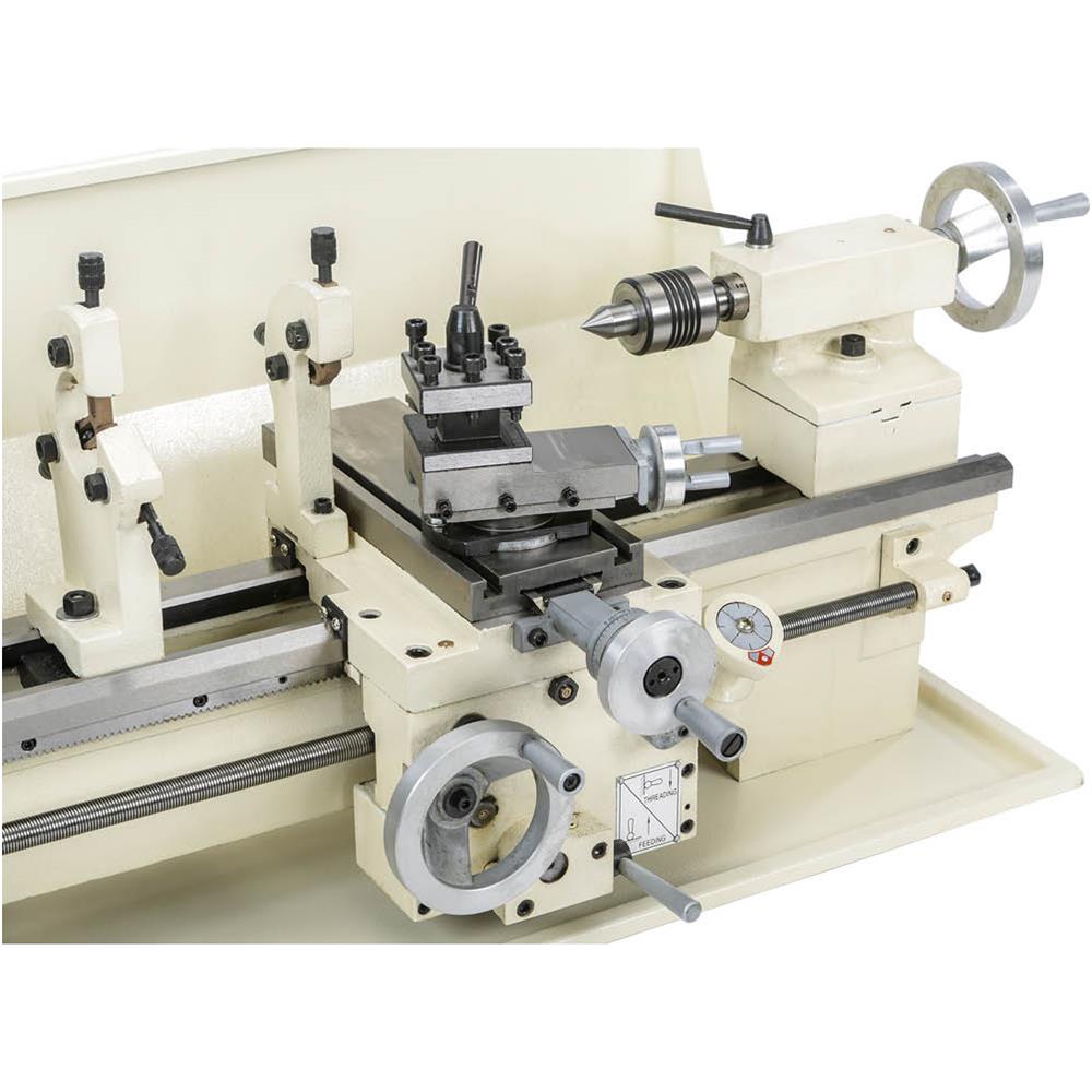 Shop Fox M1049 9 by 19 Inch Bench Top Metal Lathe with Three Jaw Scroll