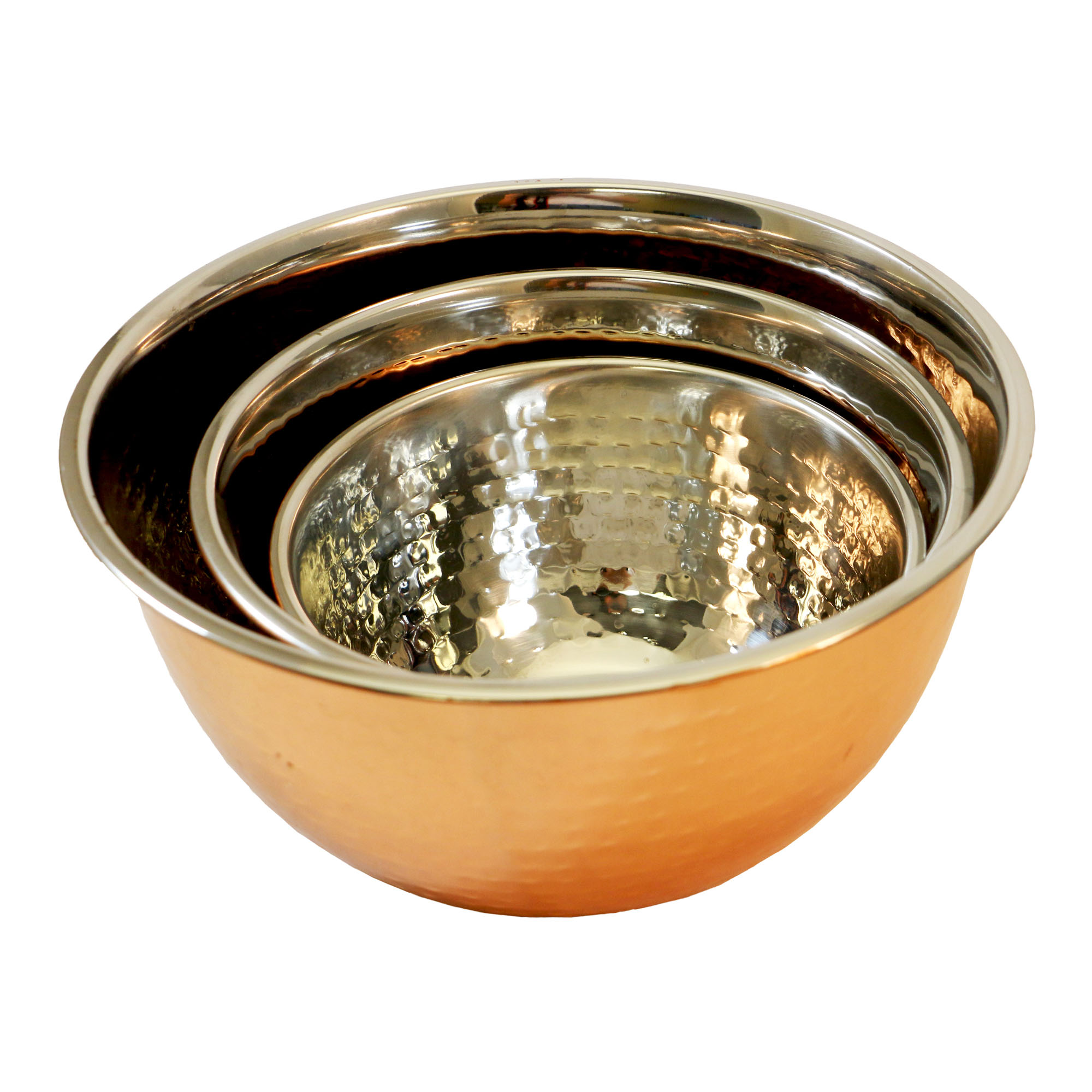 copper mixing bowl set