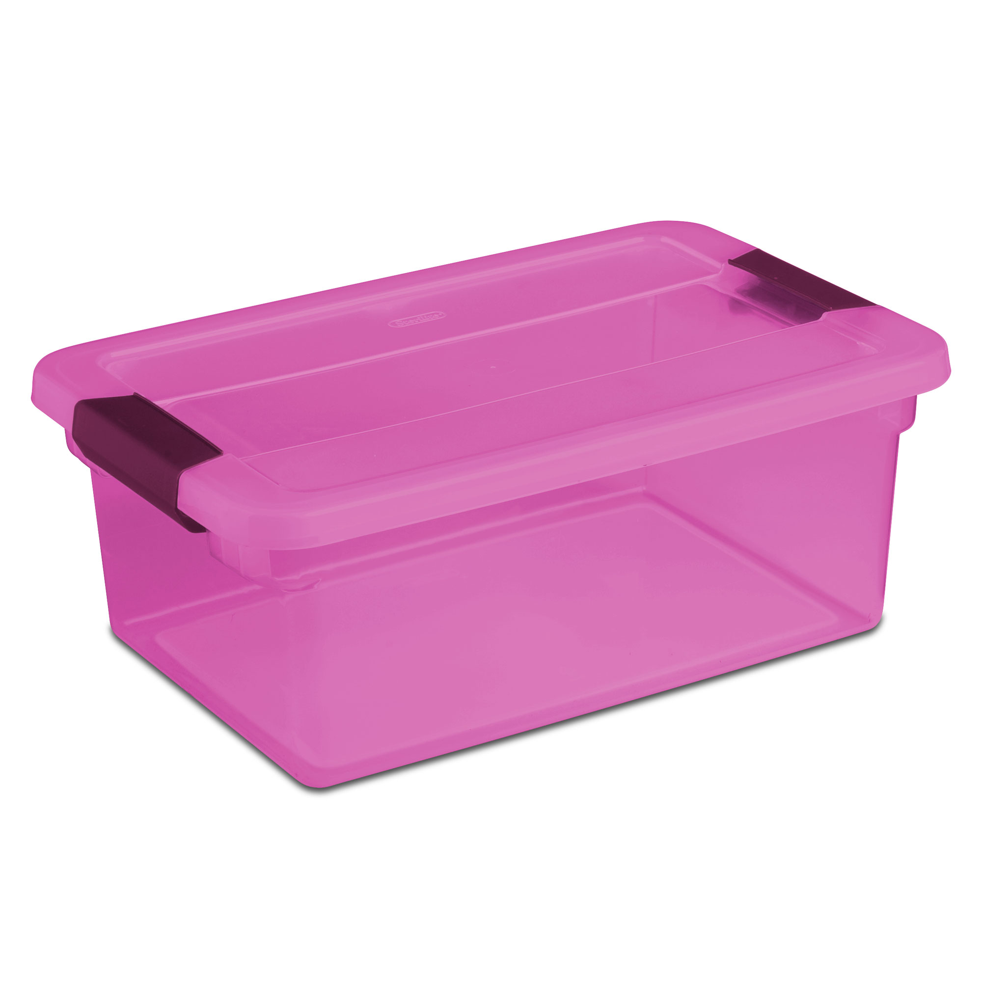 Sterilite Clearview Latch 15 Qt Plastic Storage Container Bin Pink Open Box Ebay