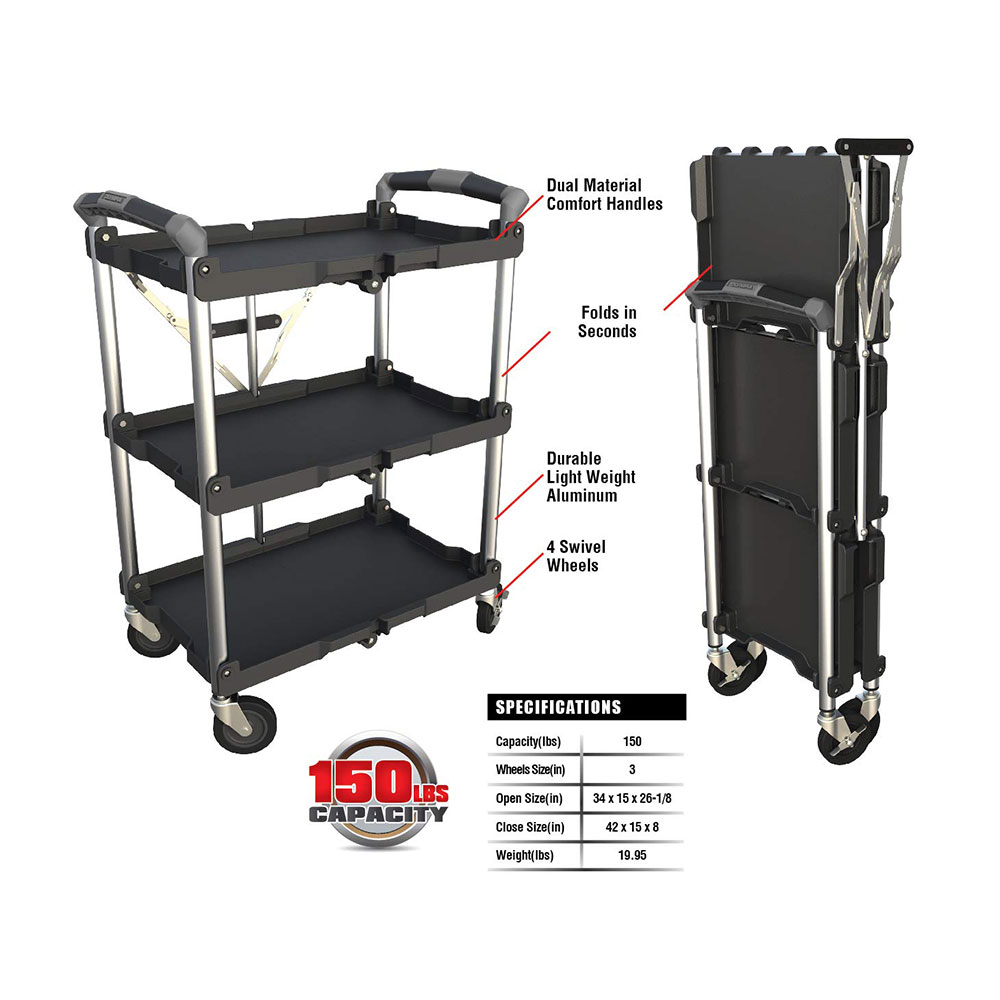 Olympia Tools 85-188 Pack-N-Roll Service Cart