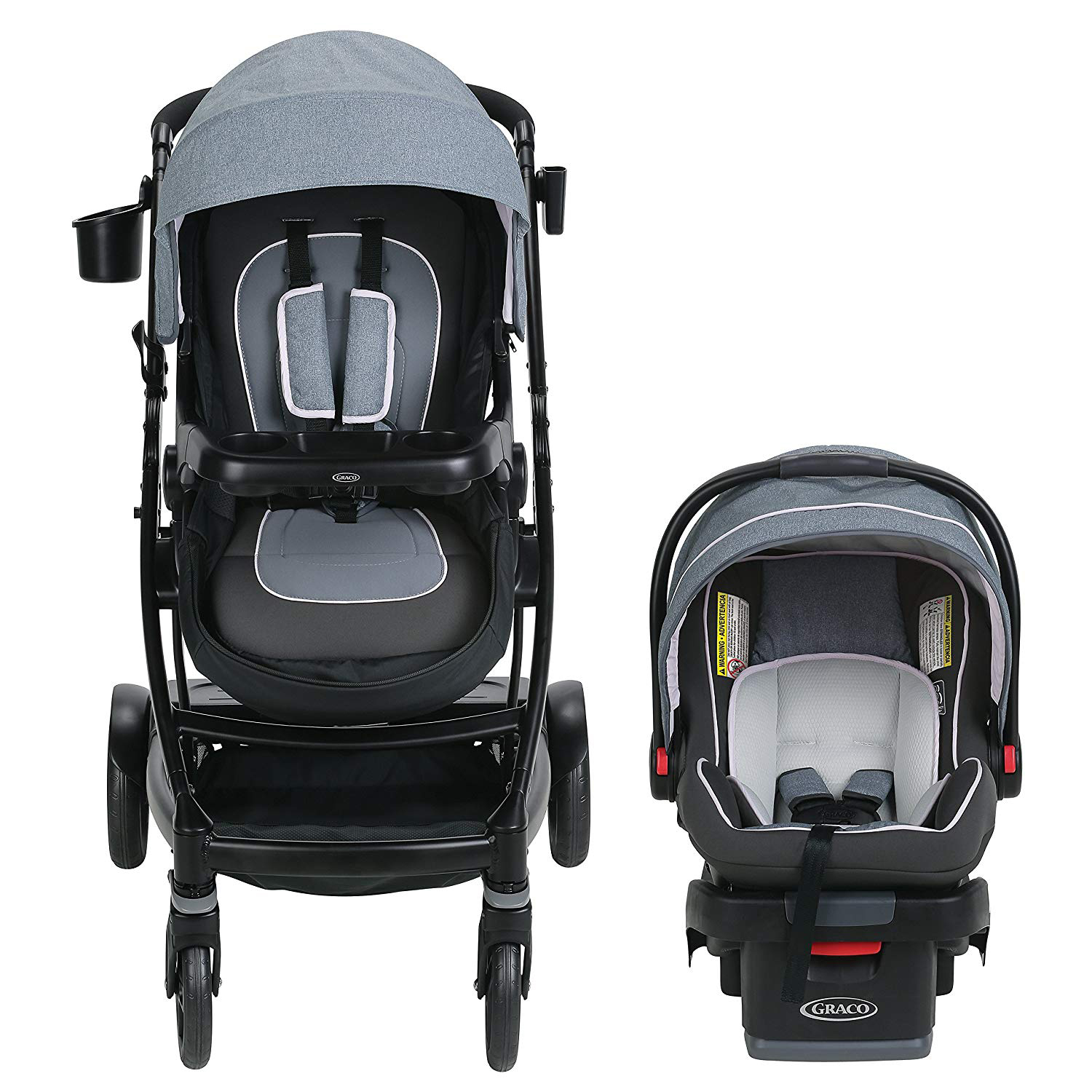 double stroller with one car seat included