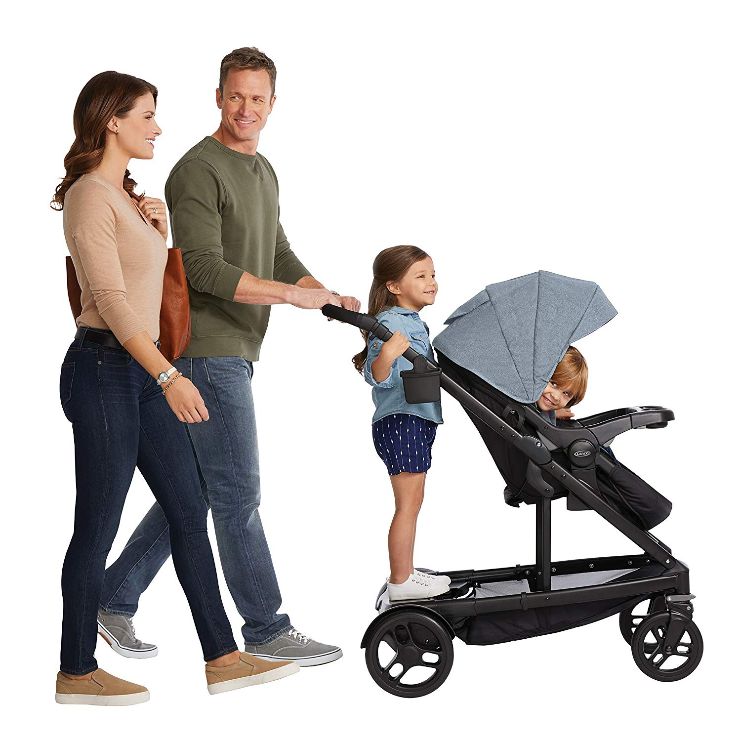 Graco Uno2Duo Baby Single Double Stroller & Infant Car