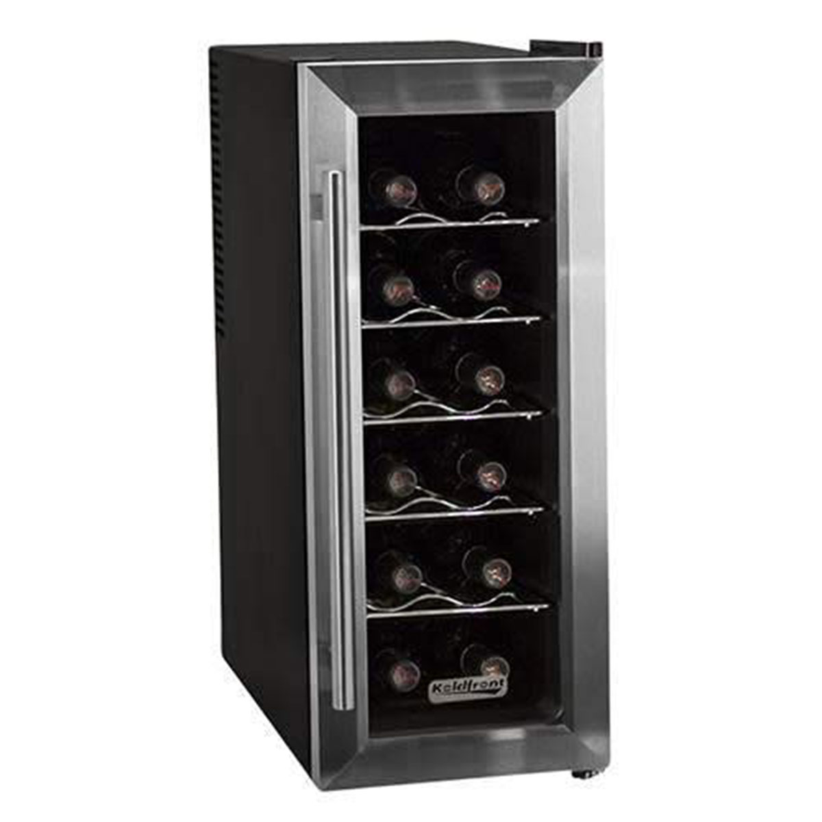 Koldfront 10in 12 Bottle Thermoelectric Wine Cooler, Stainless Steel