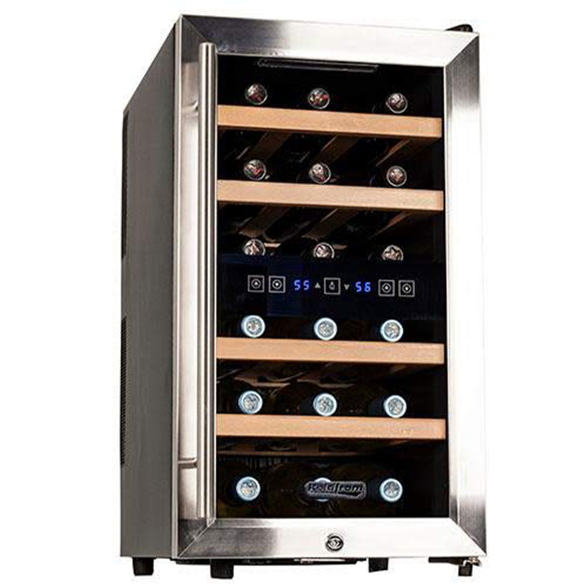 Koldfront 7 Series 14in 18 Bottle Dual Zone Cooling Wine Cooler