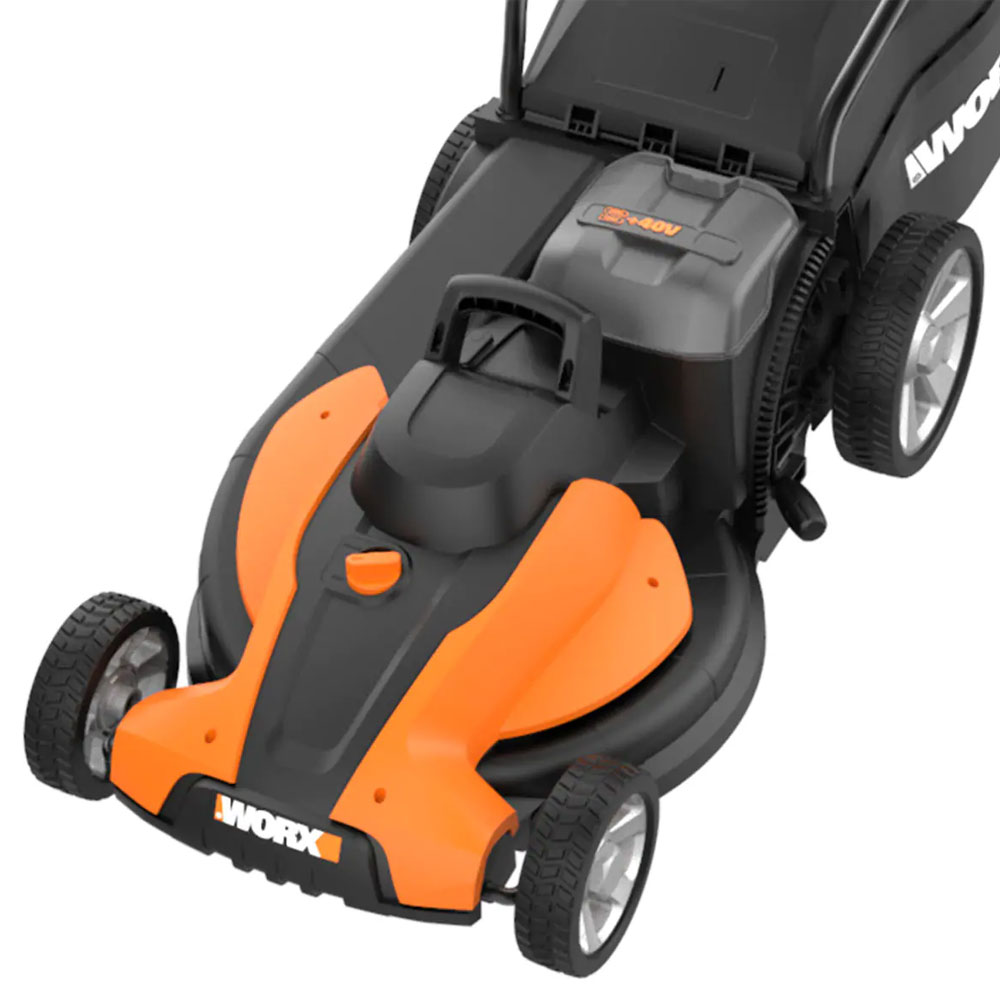 Worx WG744 Power Share 17 Inch 40 Volt WalkBehind Lawn Mower, Black