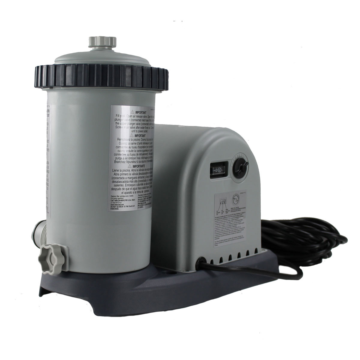 Intex 1500 Gph Krystal Clear Cartridge Filter Pump 110120V w/ GFCI