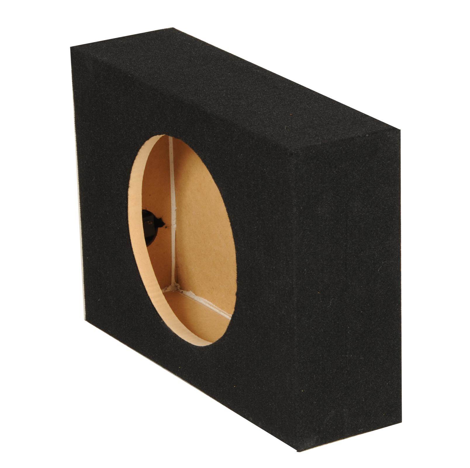 QPower Shallow Single 10" Sealed Truck Subwoofer Box, 18.25x14.5x5.25in