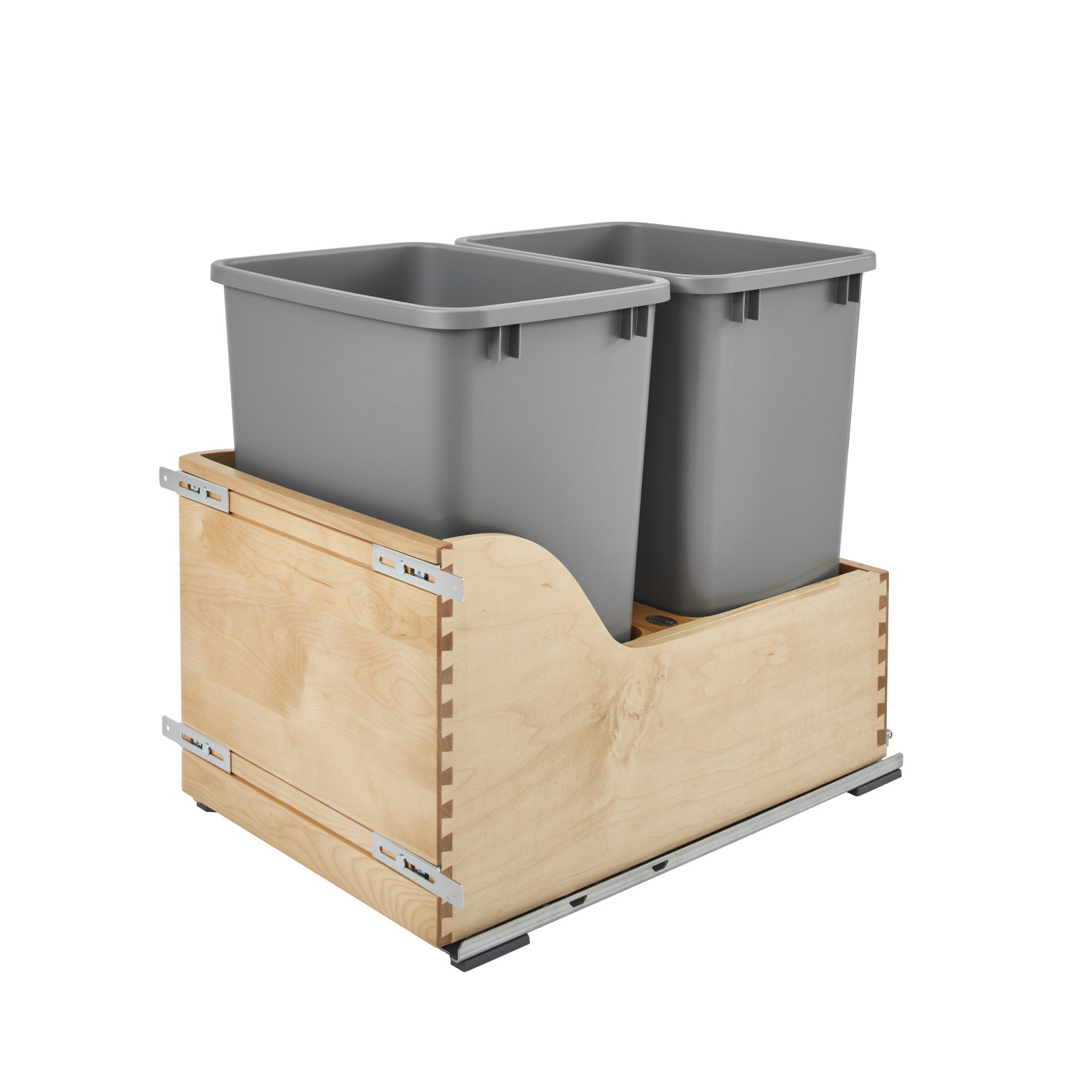 Rev A Shelf Double 35 Quart Pull Out Waste Trash Container Grey Open Box 90713052182 Ebay