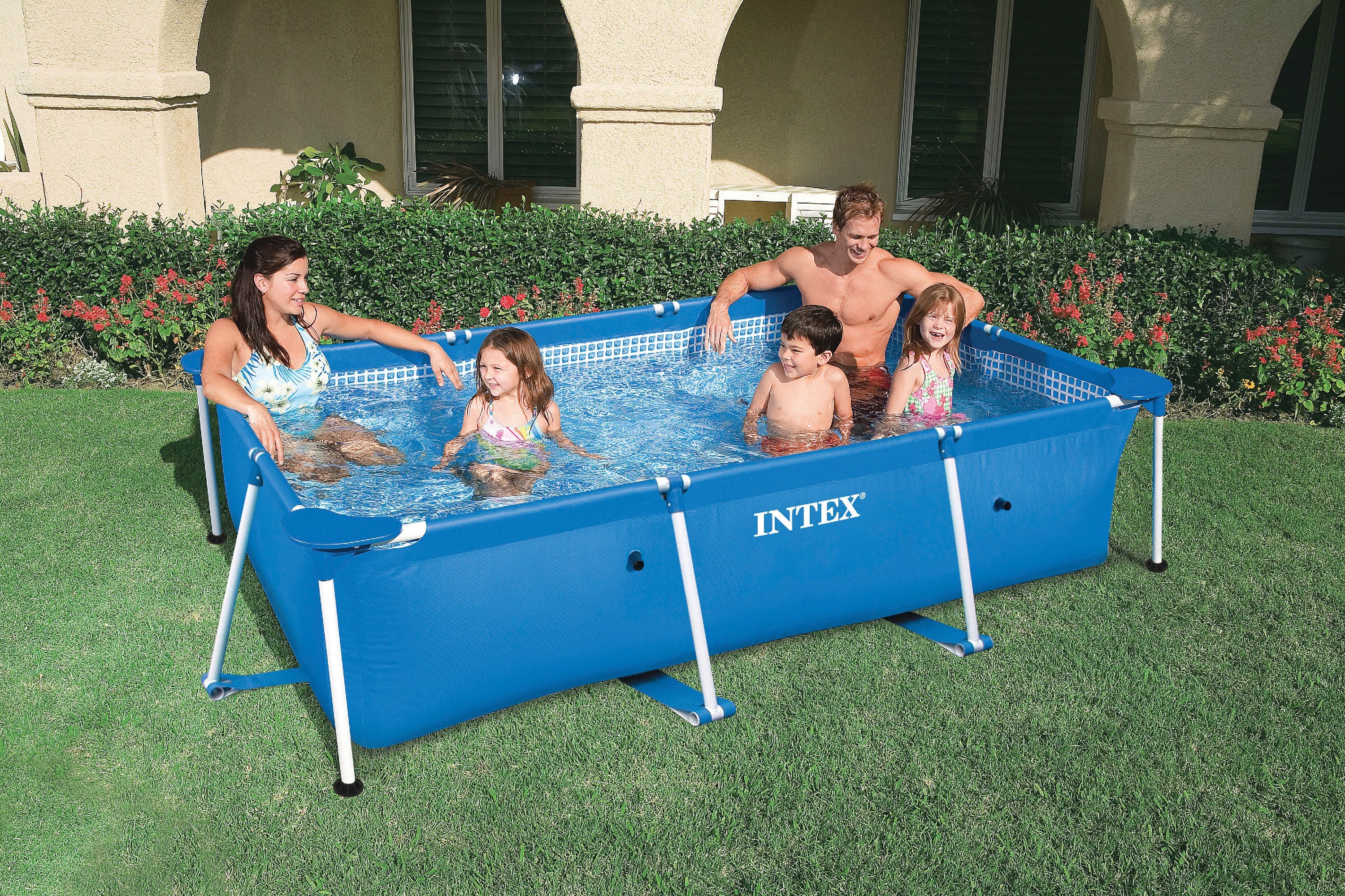 Intex 86 x 59 x 23 Inch Frame Above Ground Baby Splash Swimming Pool (For Parts)