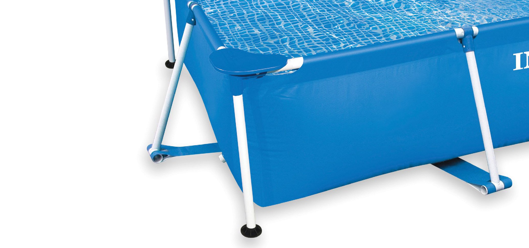 Intex 86 x 59 x 23 Inch Frame Above Ground Baby Splash Swimming Pool (For Parts)