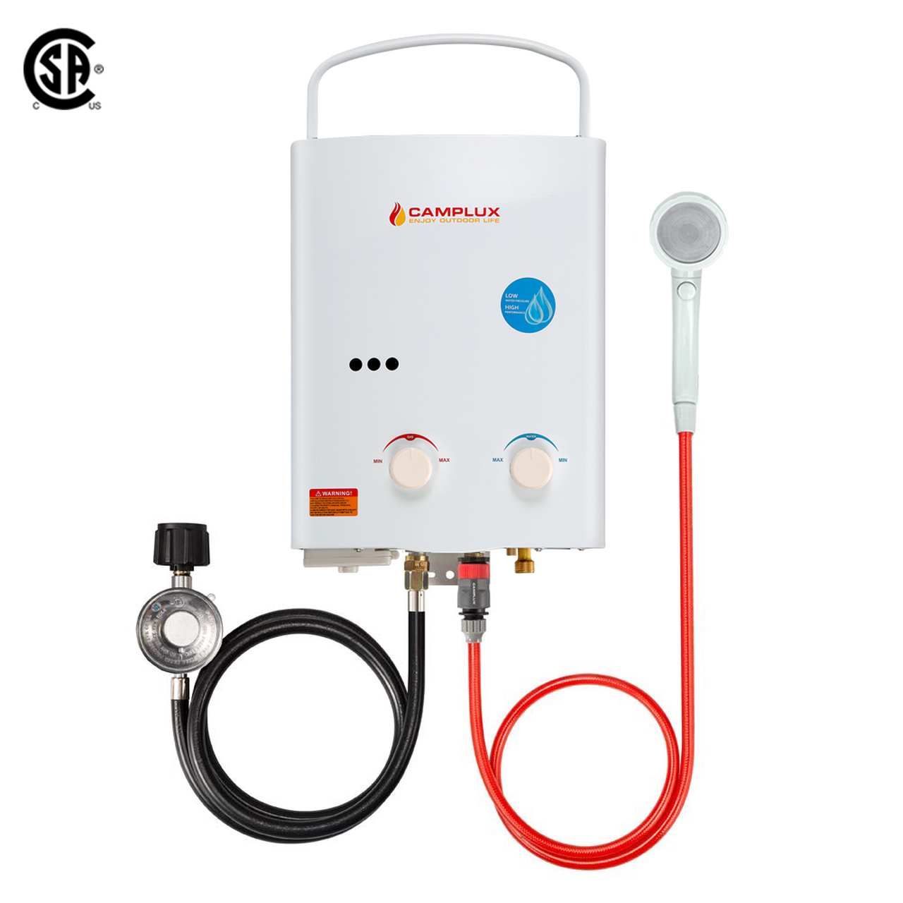 Camplux 5 Liter 1.32 Gallons per Minute Tankless Gas Water Heater (For