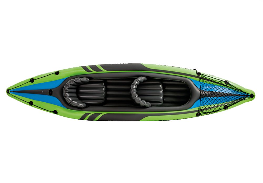 Intex Challenger K2 2-Person Inflatable Sporty Kayak + Oars And Pump (For Parts)