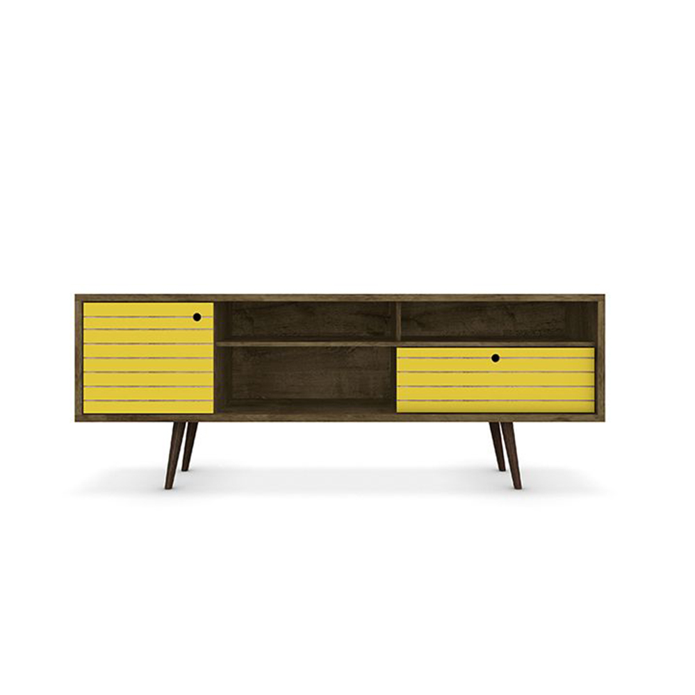 Details About Manhattan Comfort Liberty 70 86 Inch Mid Century Modern Wood Tv Stand With Legs