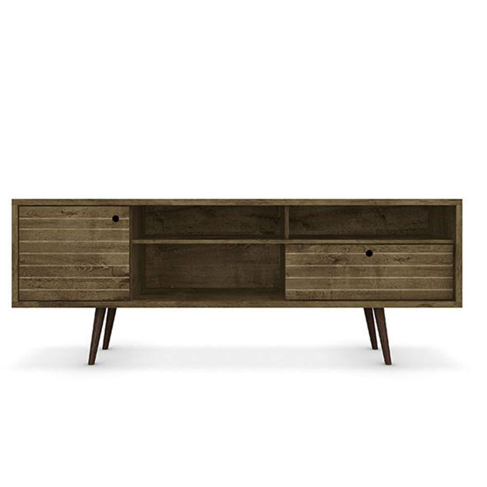 Details About Manhattan Comfort Liberty 70 86 Inch Mid Century Modern Wood Tv Stand With Legs