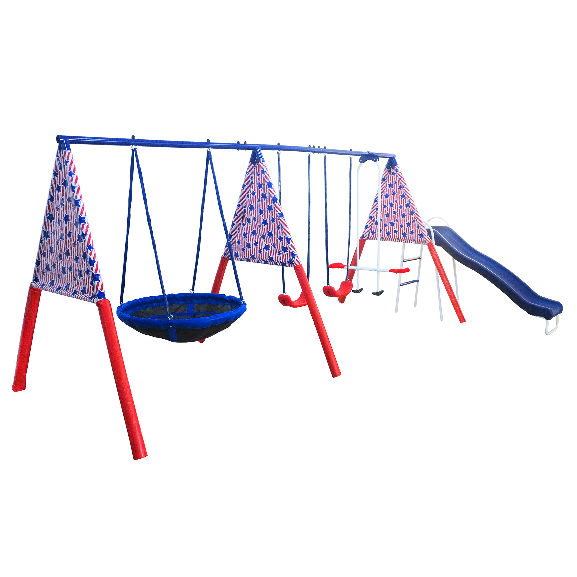 Metal Swing Set Xdp Recreation Freedom Strong Steel Tubing Outdoor Fun Play