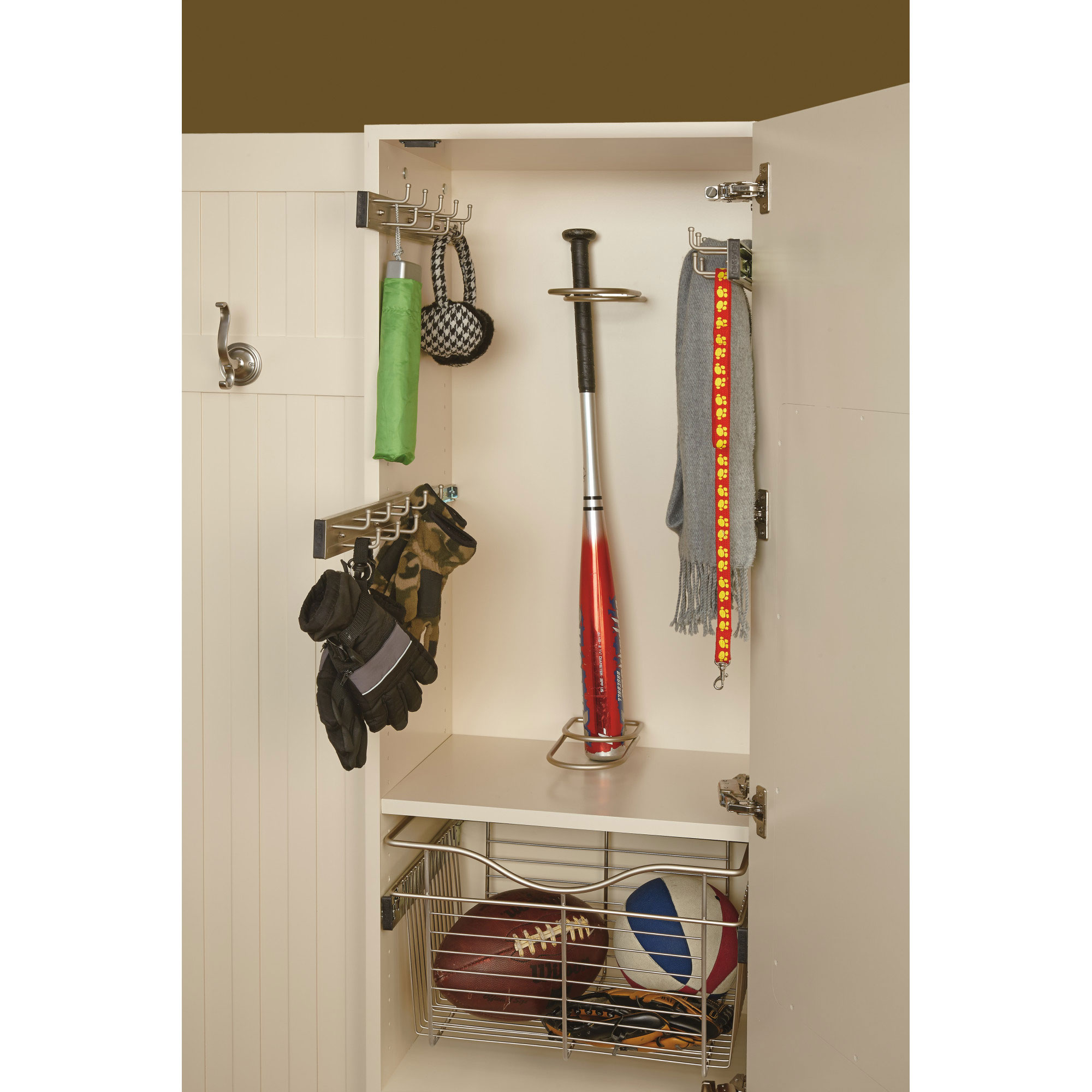 RevAShelf BRC12ORB 12Inch Wall Mounted Pullout Belt Rack Organizer