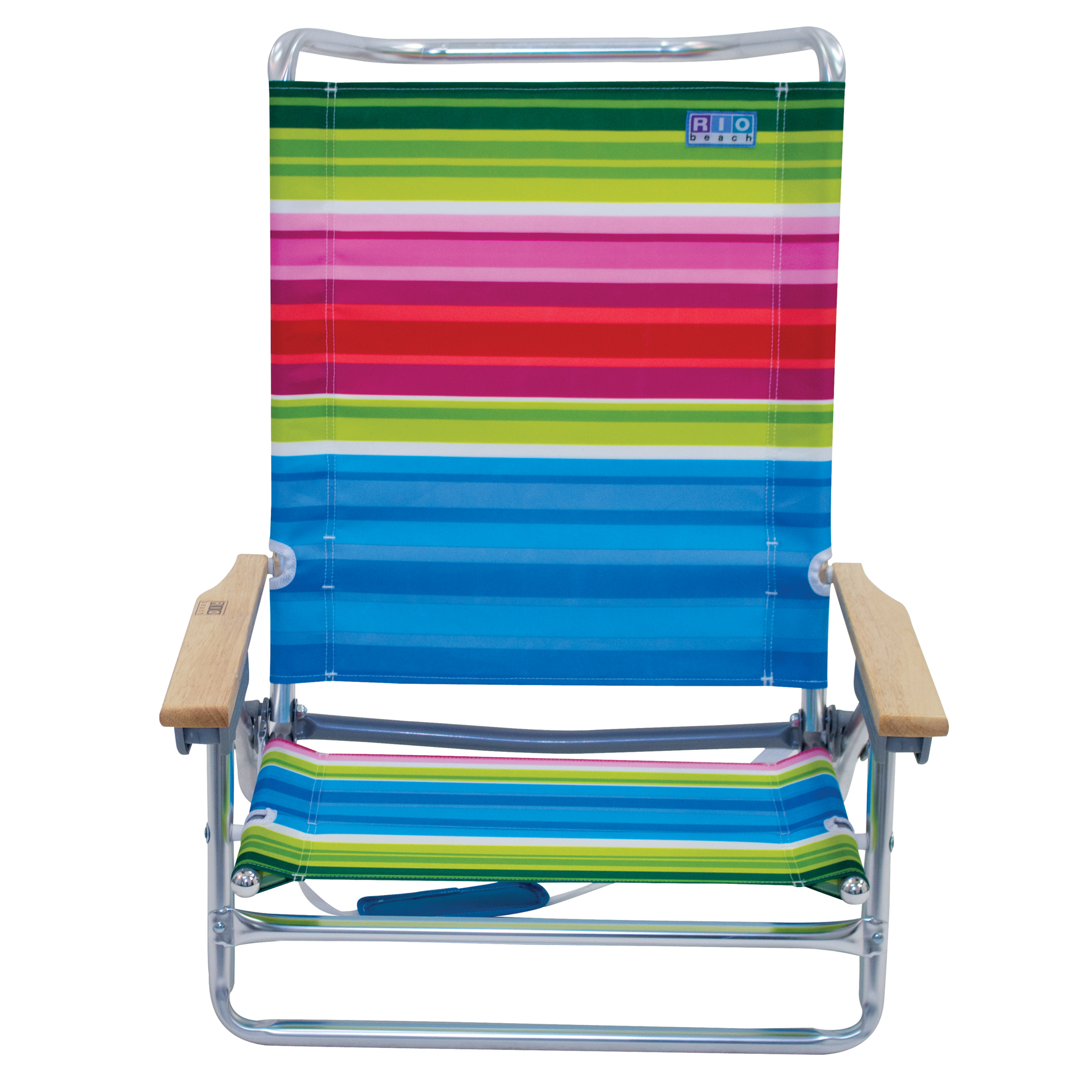 Rio Classic 5 Position Aluminum Lay Flat Folding Beach Lounge Chair, Beach Club  eBay