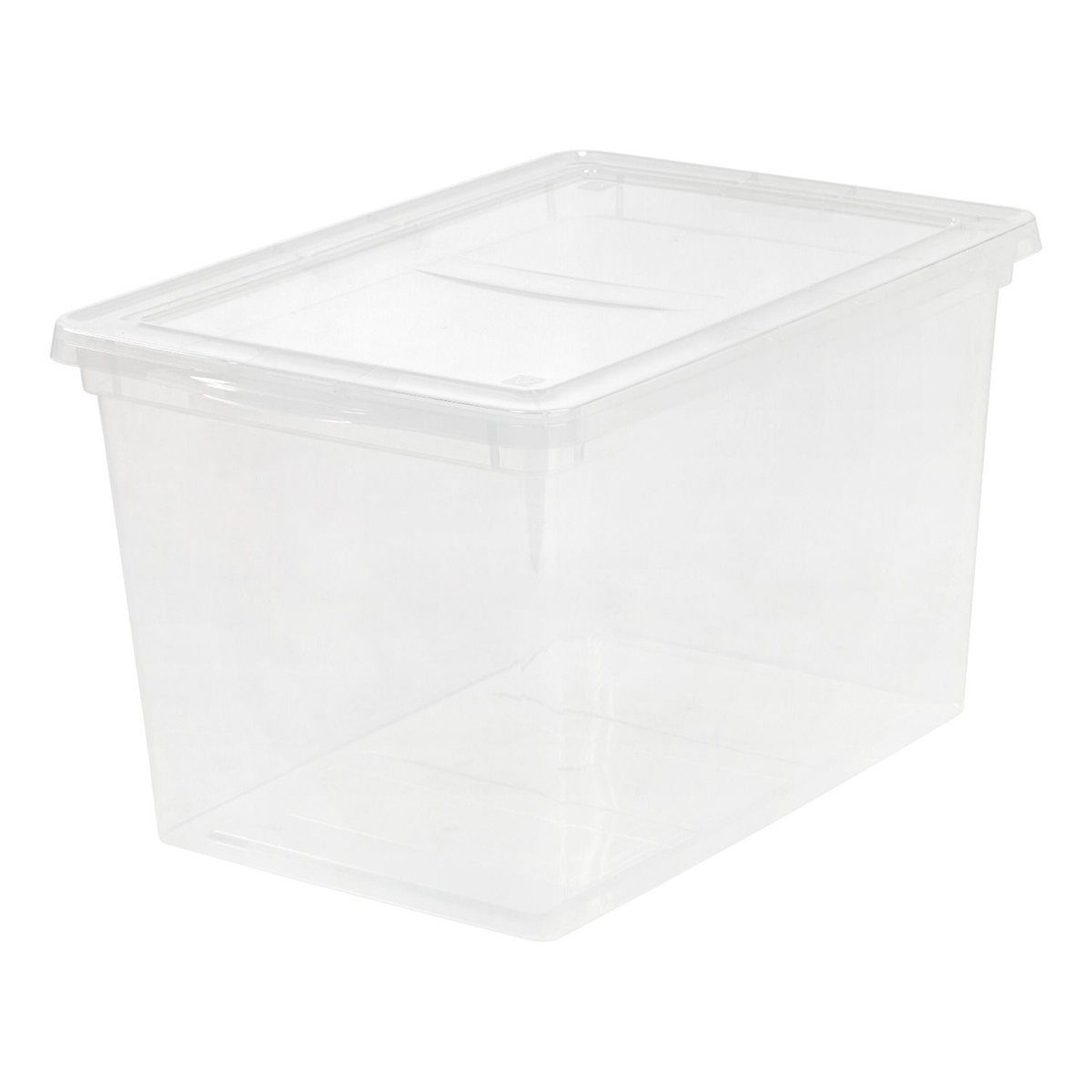 IRIS USA Extra Large Hard Plastic Stackable Closet Clear Storage Bin