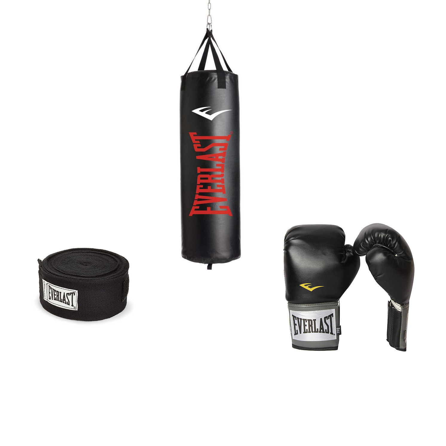 Everlast 100 LB Nevatear Heavy Bag Boxing Kit w/ Pro-Style Gloves and Hand Wraps | eBay