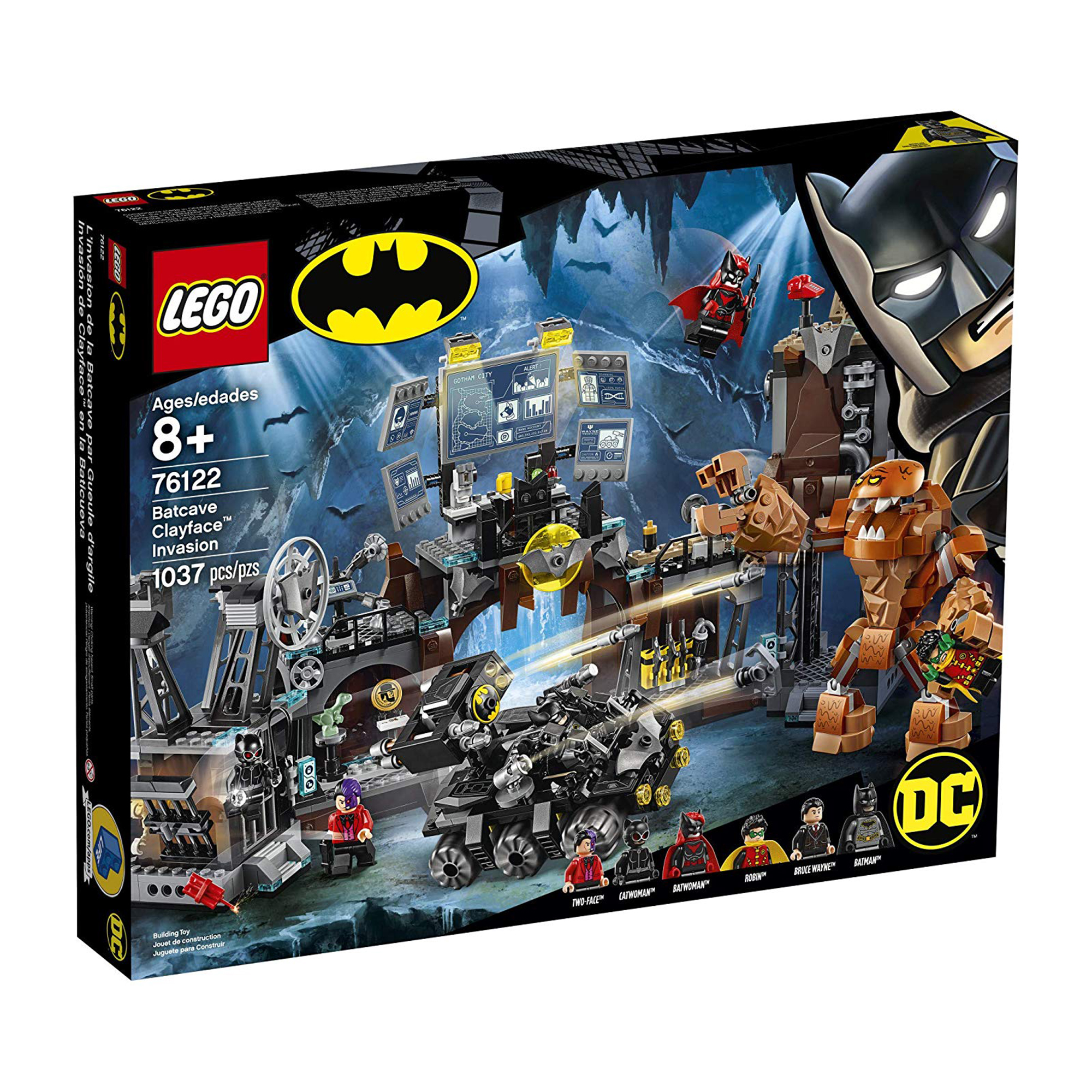 LEGO 76122 Batman Batcave Clayface Invasion Building Kit (1,037 Pieces ...