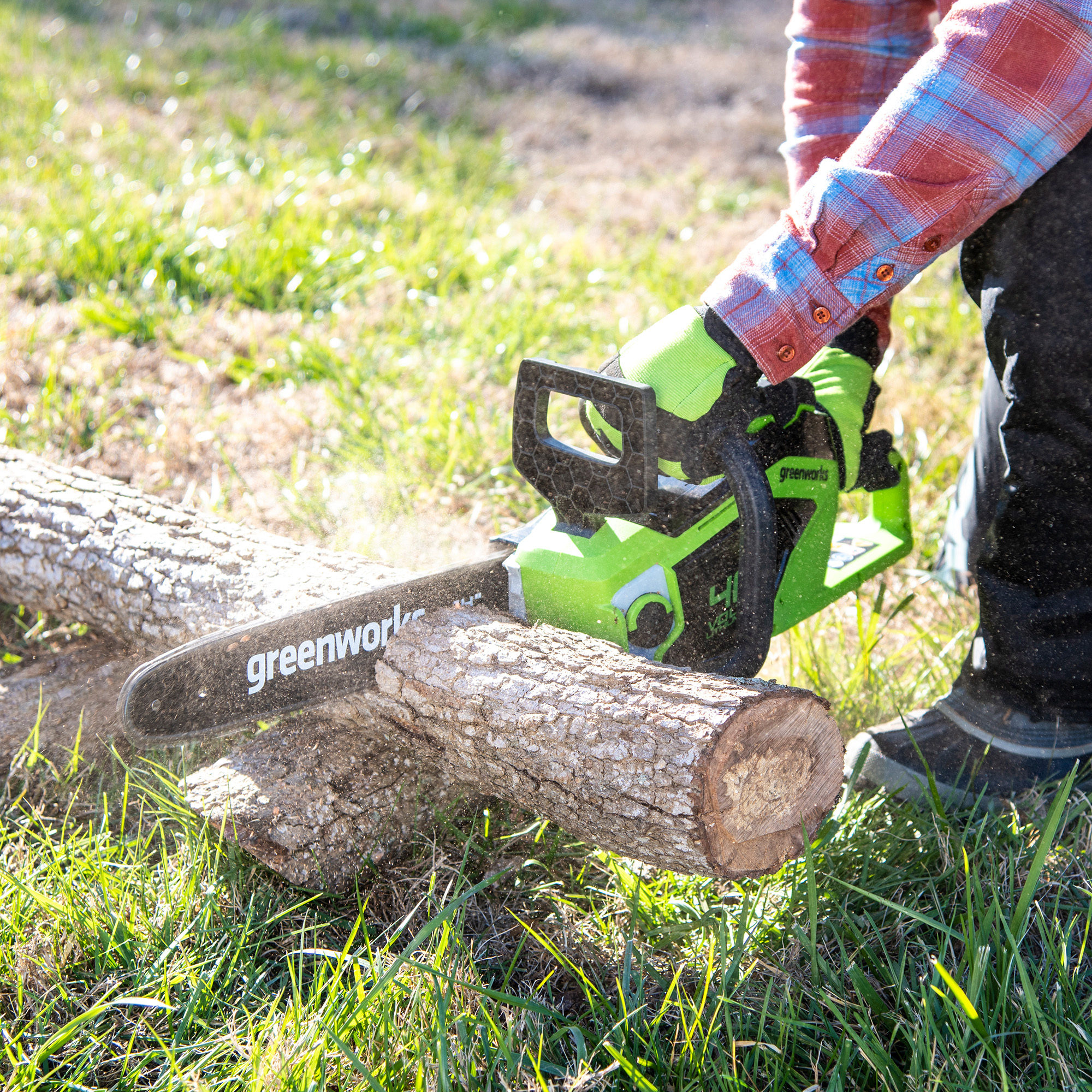 Greenworks 14" 40V Battery Cordless Chainsaw w/ Battery, Charger (For